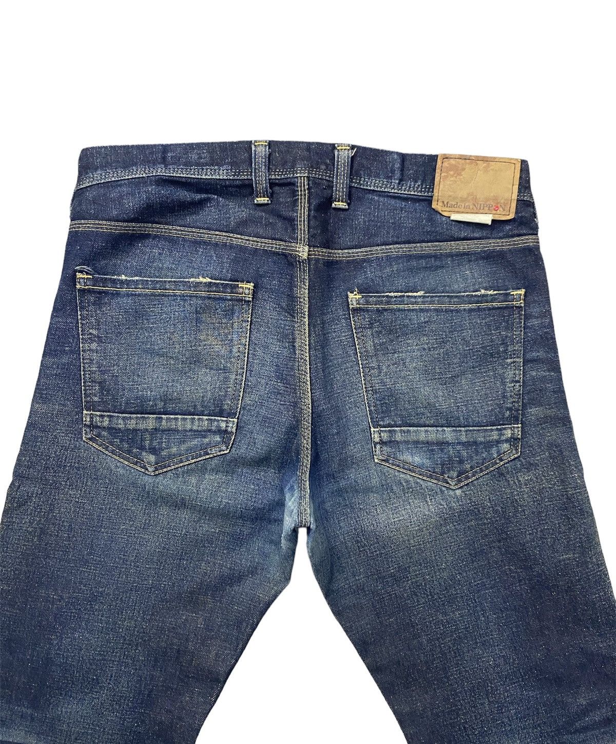 Japanese Brand × Junya Watanabe JAPAN BRAND BACK NUMBER THRASHED DENIM GRUNGE STYLE Size US 33 - 6 Thumbnail