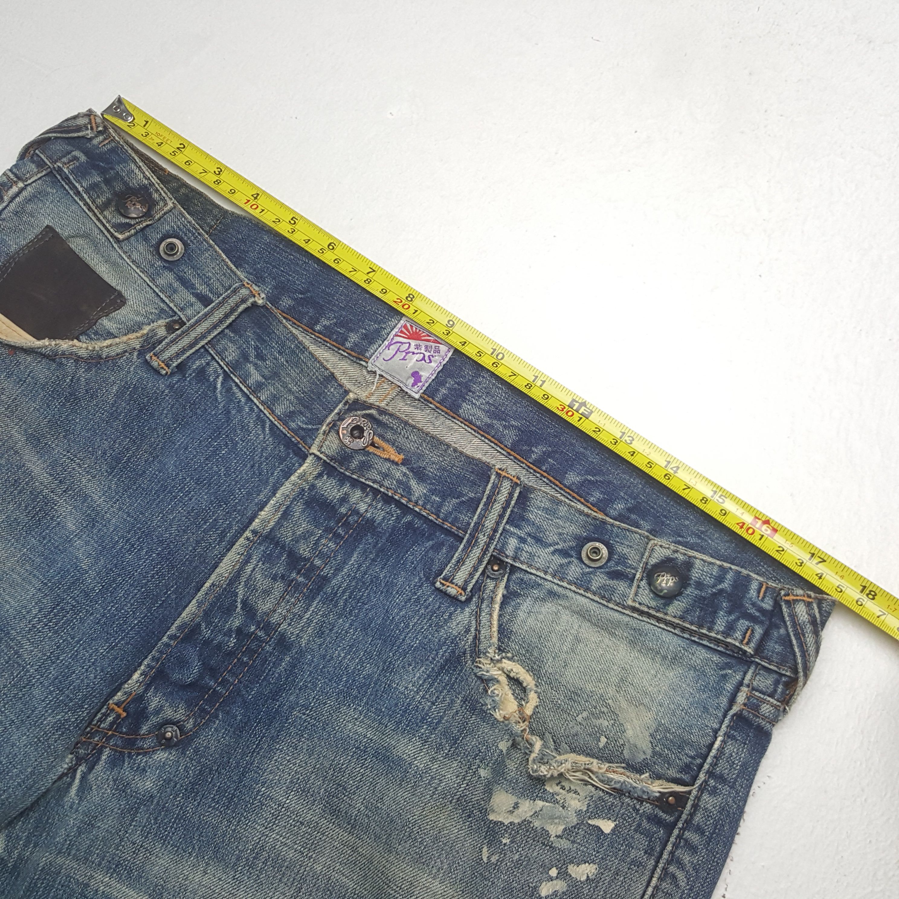 Prps Vintage Prps Japanese Designer Distressed Denim Jeans RR9 Size US 35 - 9 Thumbnail