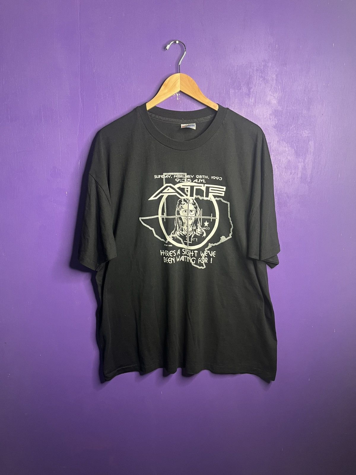 Vintage Vintage 1993 ATF Waco cult leader t-shirt Size US XXL / EU 58 / 5 - 1 Thumbnail