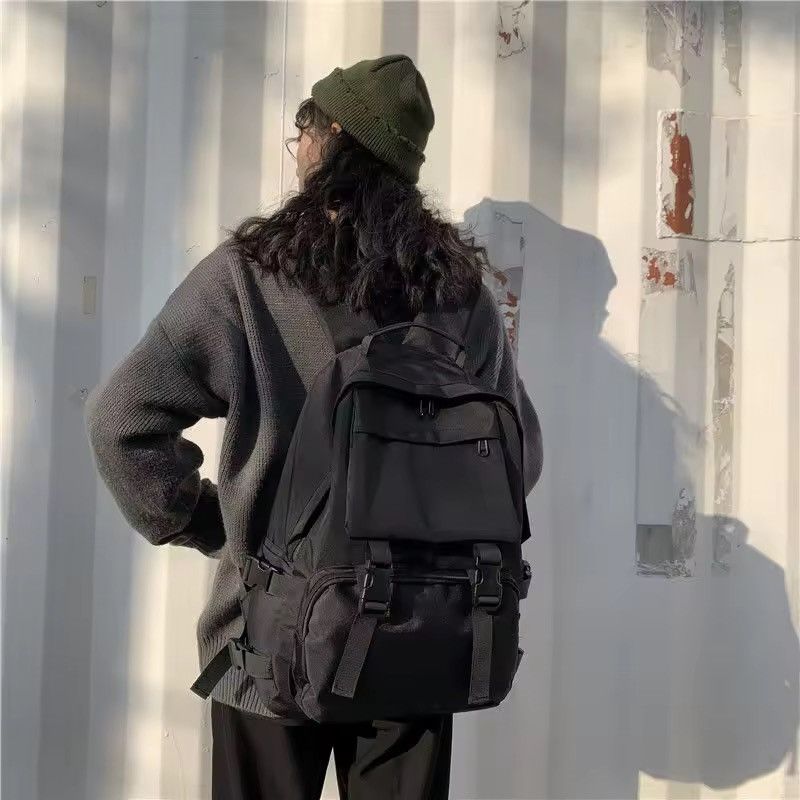 Other Casual Streetwear Capacity Canvas Large School Backpack Size ONE SIZE - 6 Thumbnail