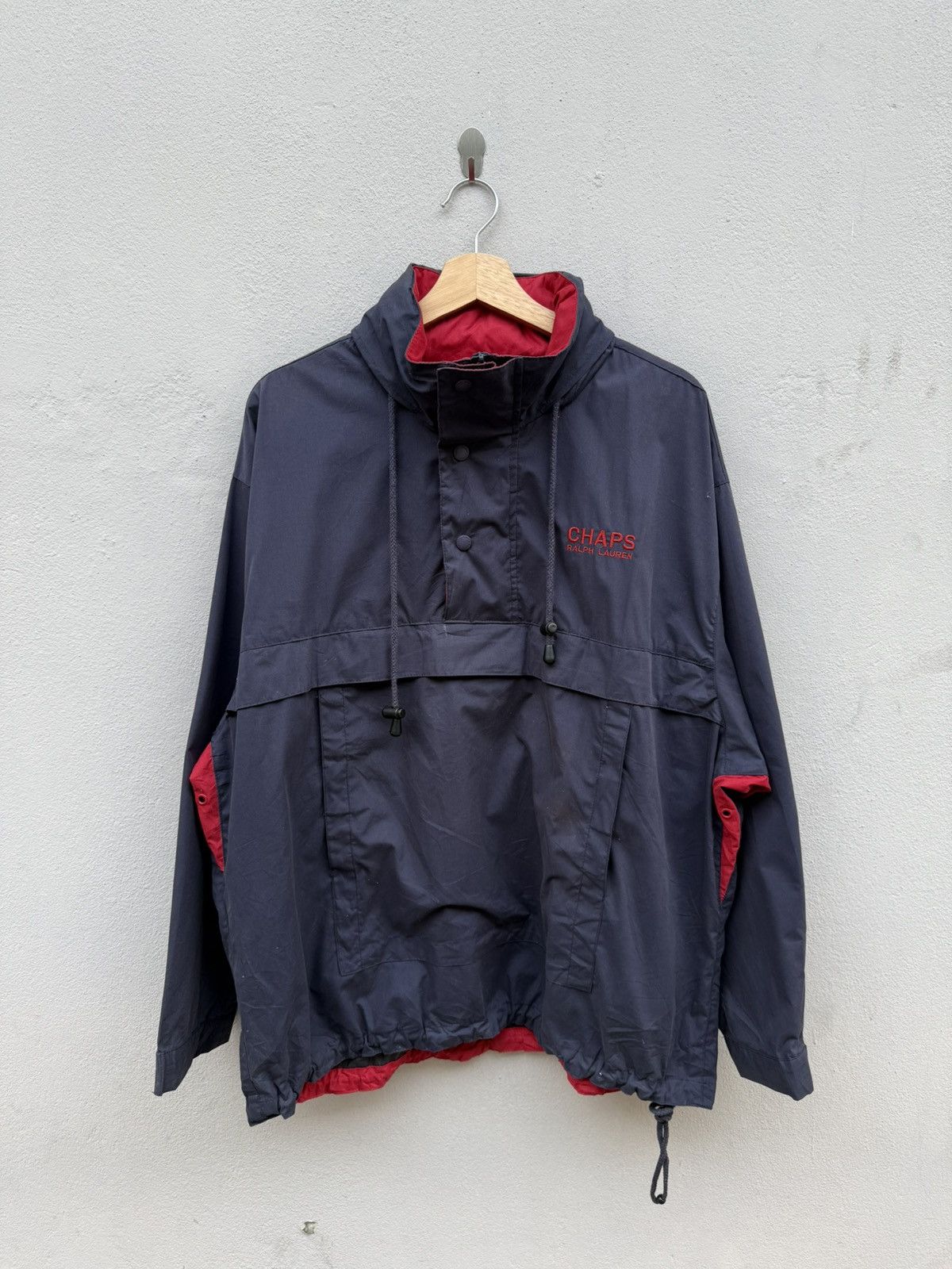 Polo Ralph Lauren 90s CHAPS RALPH LAUREN Halfzip Kangaroo Pocket Anorak Jacket Size US L / EU 52-54 / 3 - 2 Thumbnail