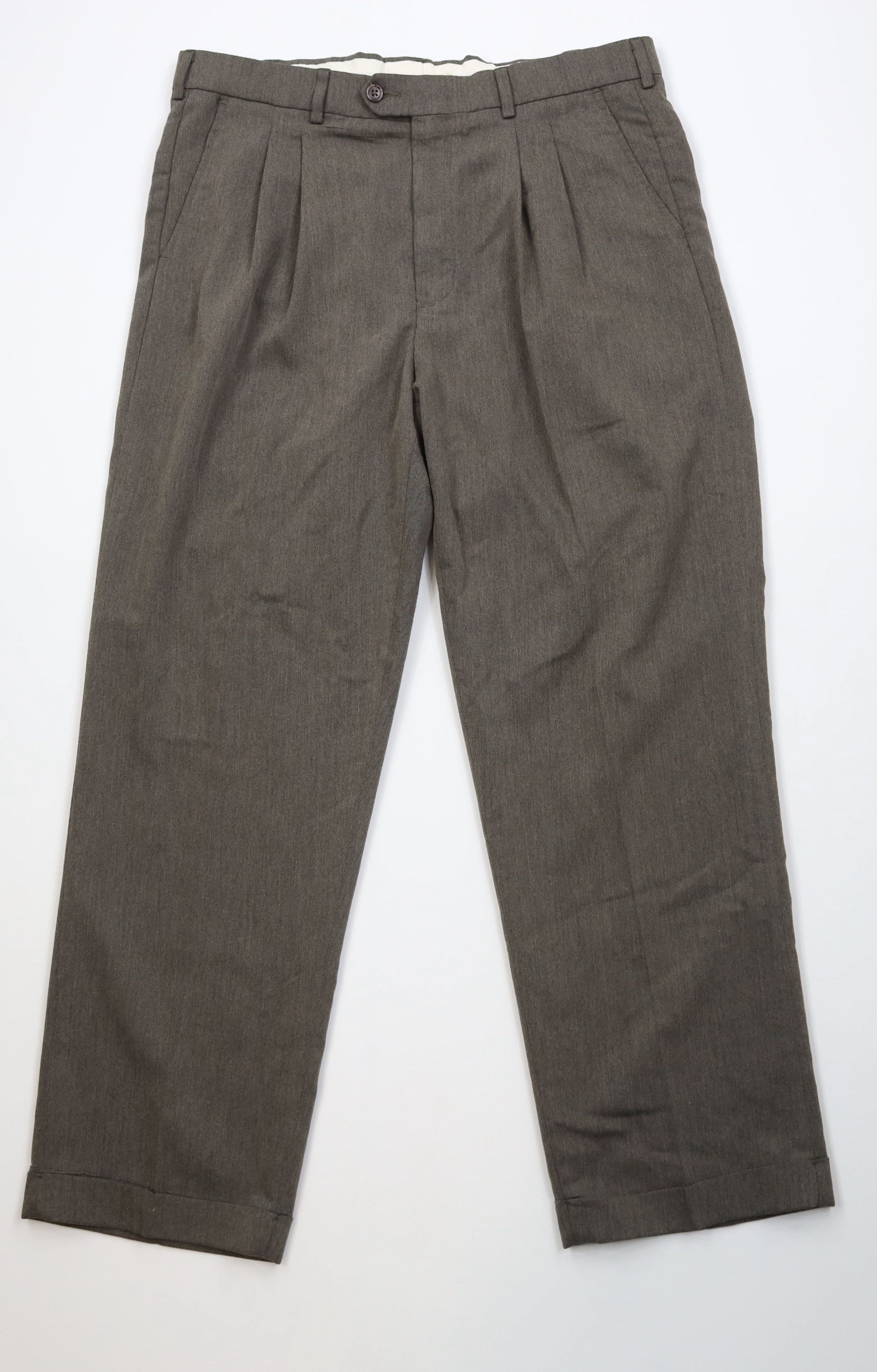 Vintage 90s Streetwear Rayon Gabardine Wide Leg Chino Pants