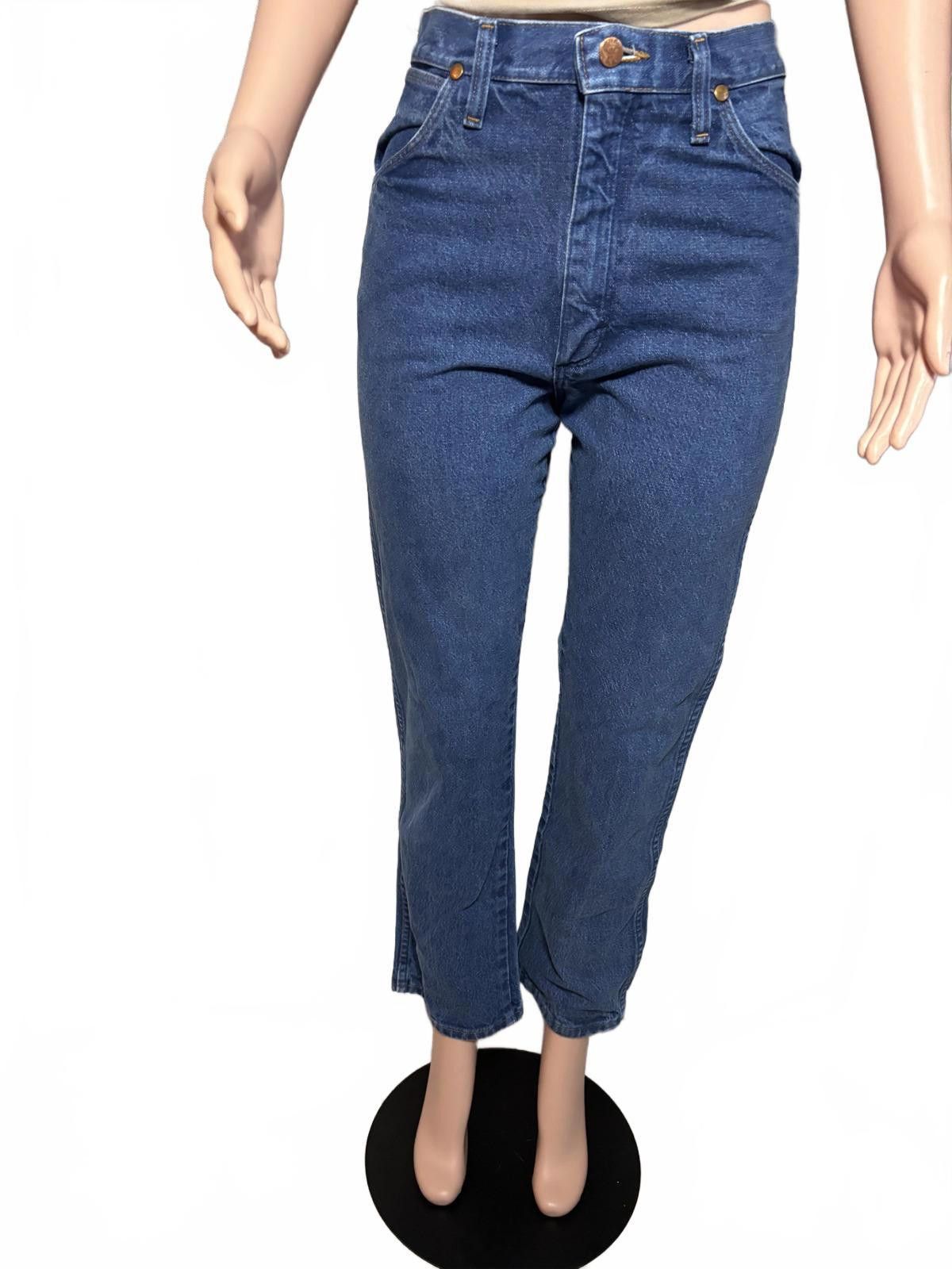 Wrangler Wrangler 90s Vintage High-Waisted Straight Leg Blue Jeans 9 Size 30" / US 8 / IT 44 - 4 Thumbnail