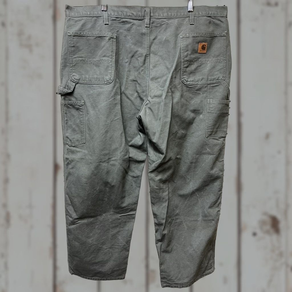 Carhartt Carhartt Jeans Men 44x30 B11 MOS Moss Green Canvas Dungaree Carpenter Utility Pants Mens Clothing休 Size US 44 / EU 60 - 1 Thumbnail