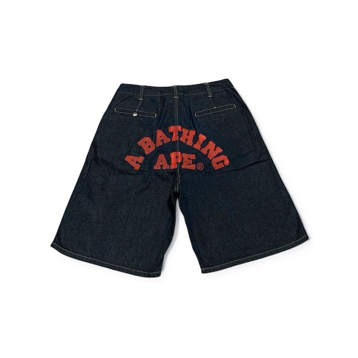 BAPE LOGO Loose fit Denim Shorts A Bathing Ape - Main Image