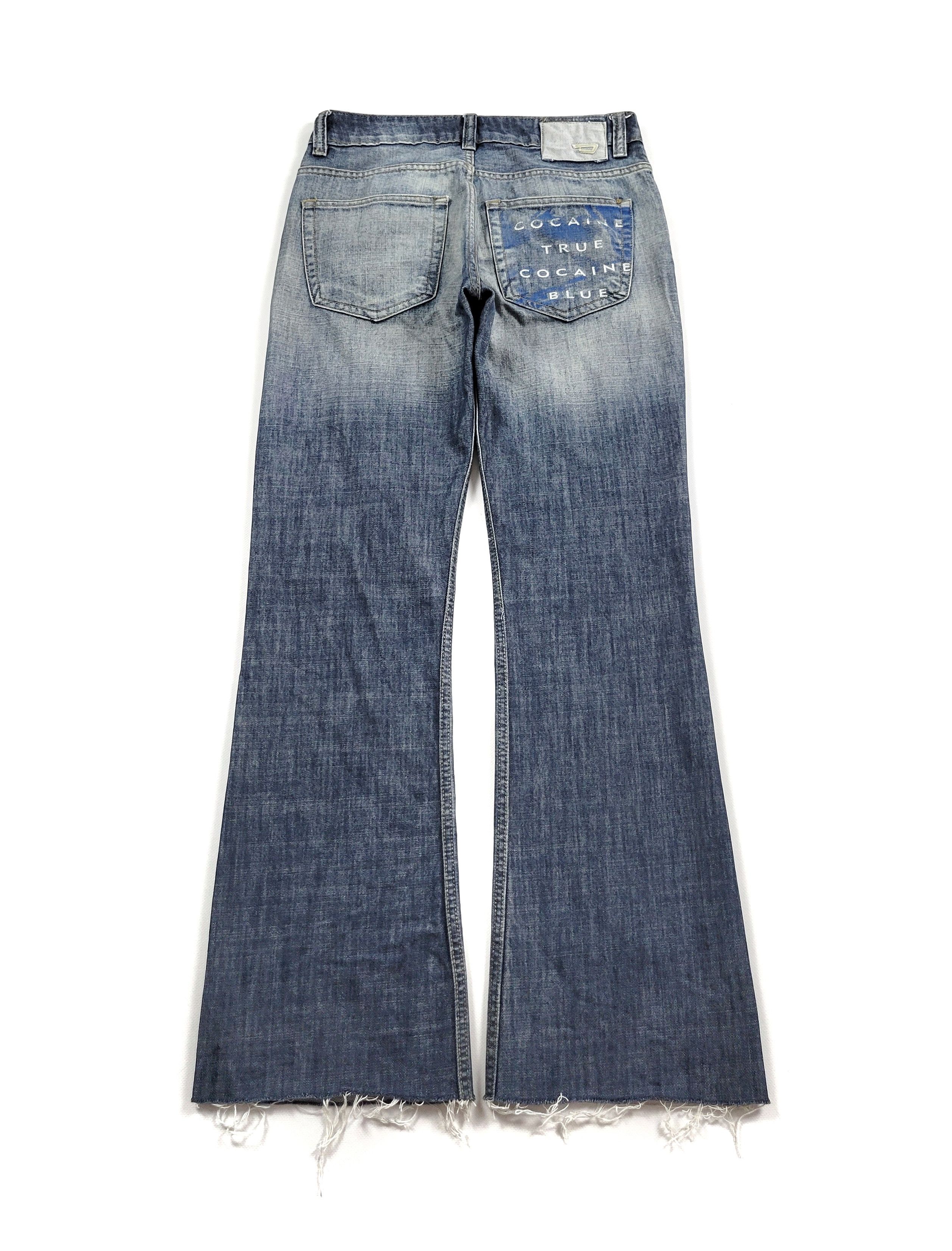 Diesel Bladee Archive Diesel Cocaine Distressed Denim Flared Jeans Size US 31 - 2 Thumbnail