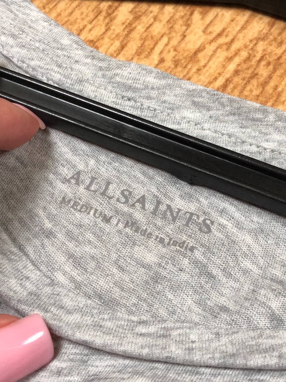 Allsaints logo Allsaints Y2K Gray T-Shirt Streetwear Size US M / EU 48-50 / 2 - 2 Thumbnail