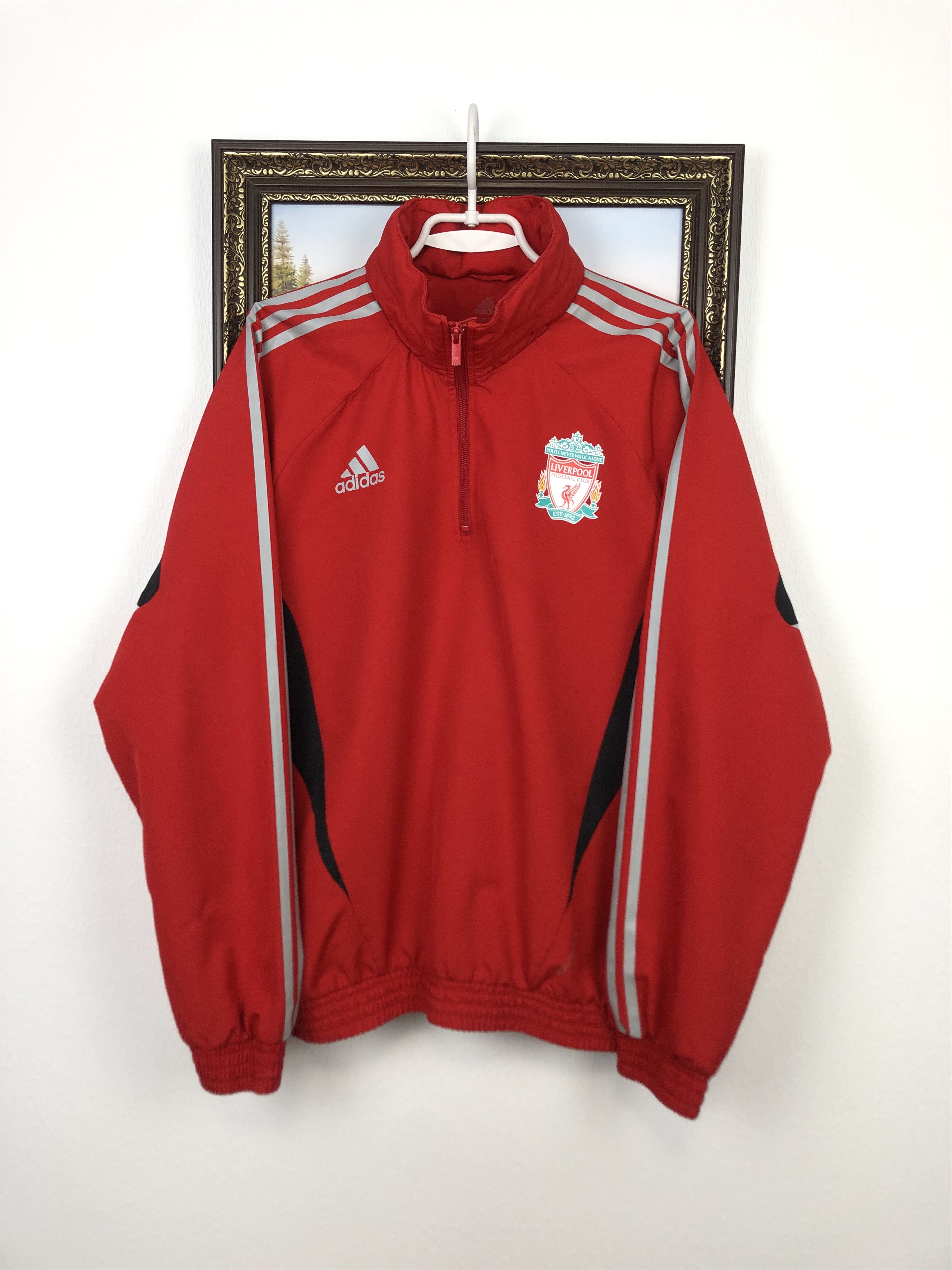Adidas Vintage Adidas Liverpool Football Jacket Soccer Track Top Size US L / EU 52-54 / 3 - 1 Thumbnail