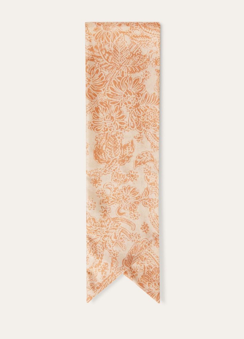 Loro Piana o1srvl11e0325 FAO1676 Size: OS / Scarf in Orange & Ivory Size ONE SIZE - 1 Thumbnail