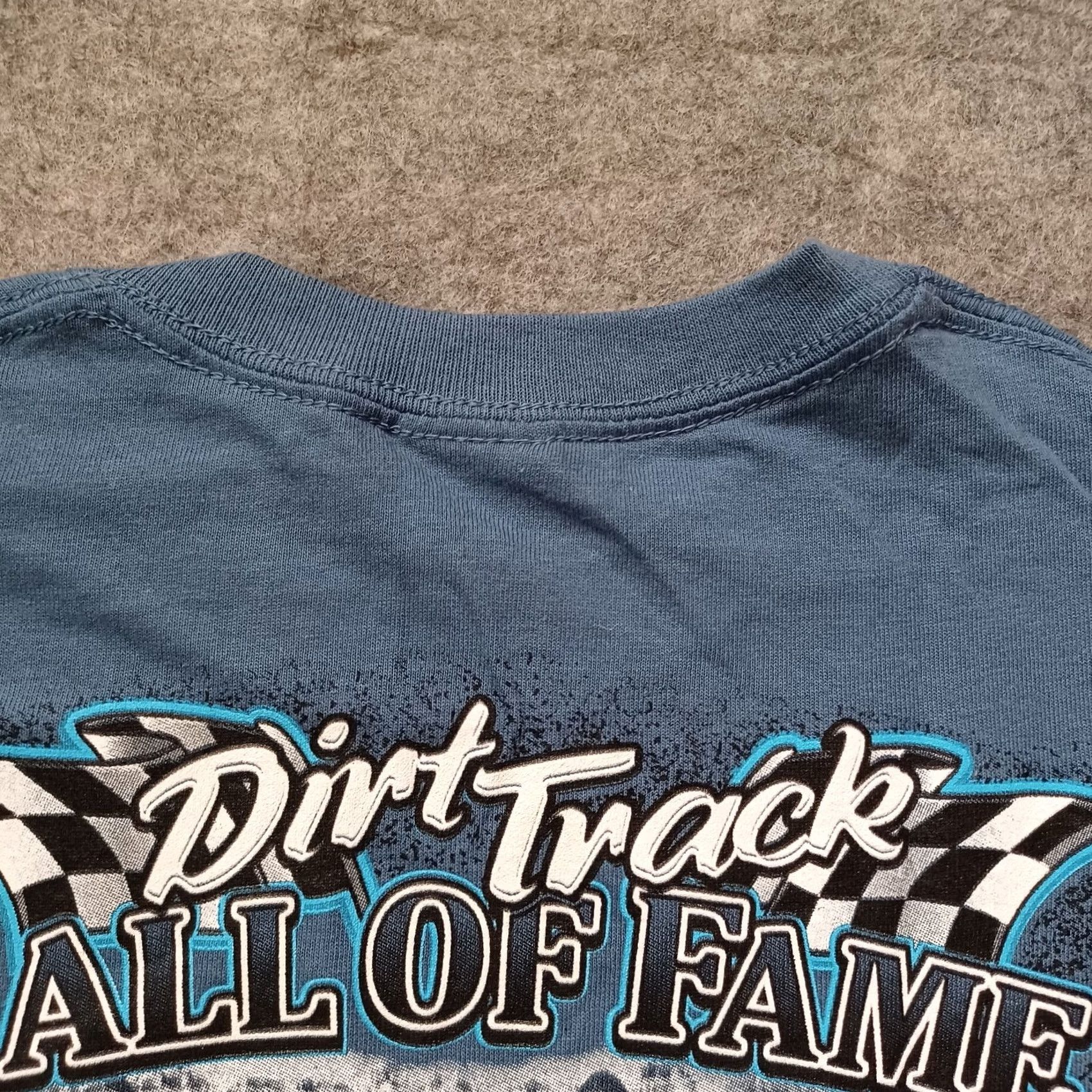 Gildan VINTAGE Dirt Track Hall Of Fame Mens T Shirt Small Gray Graphic Short Sleeve Size US S / EU 44-46 / 1 - 3 Thumbnail