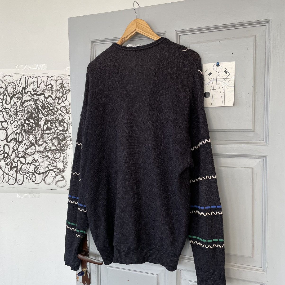 Carlo Colucci Vintage 90’s Multicoloured Embroidered Cardigan y2k Size US L / EU 52-54 / 3 - 5 Thumbnail
