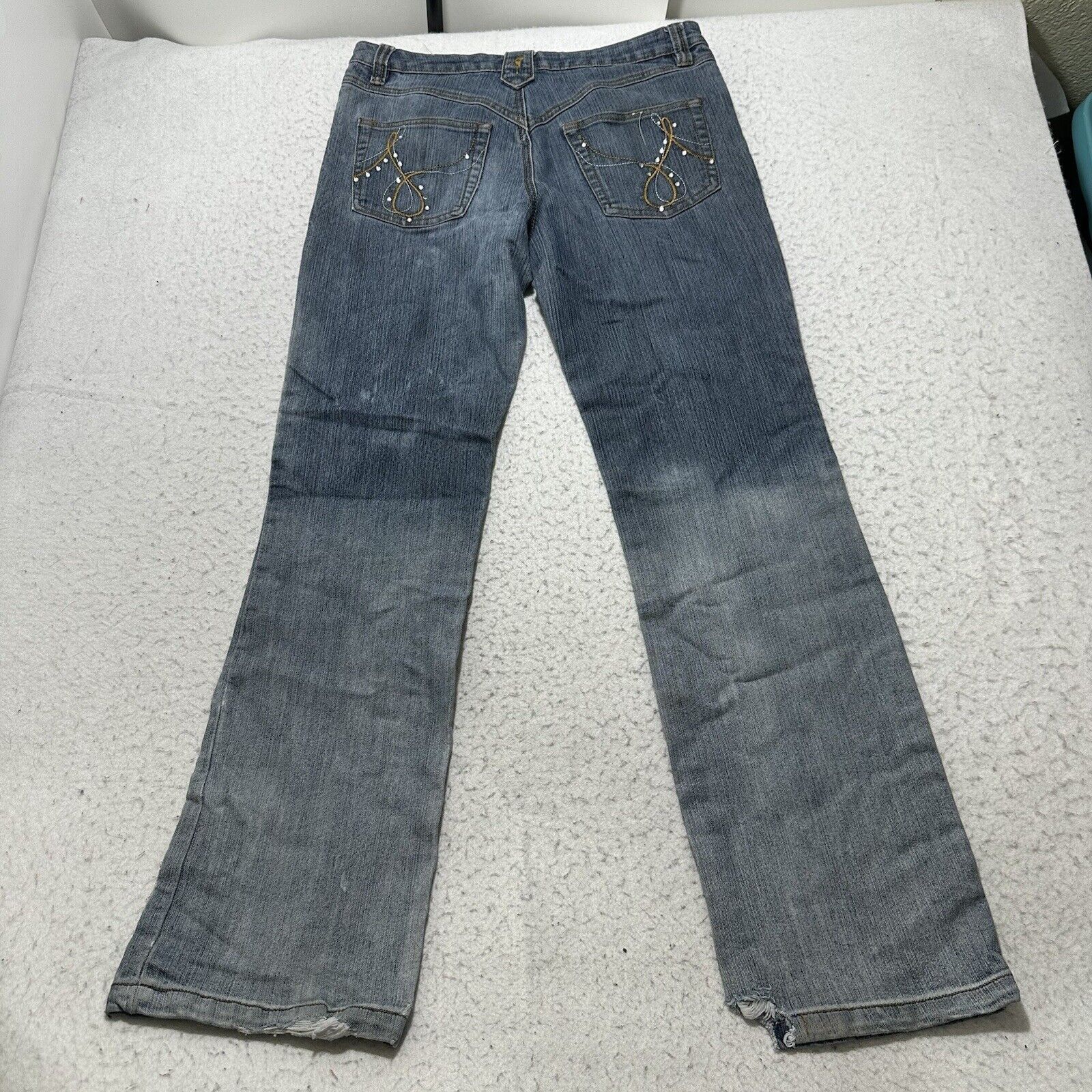 Other Johnny Girl 7/8 Straight Leg Distressed Ripped Denim Jeans Size 30" / US 8 / IT 44 - 6 Thumbnail