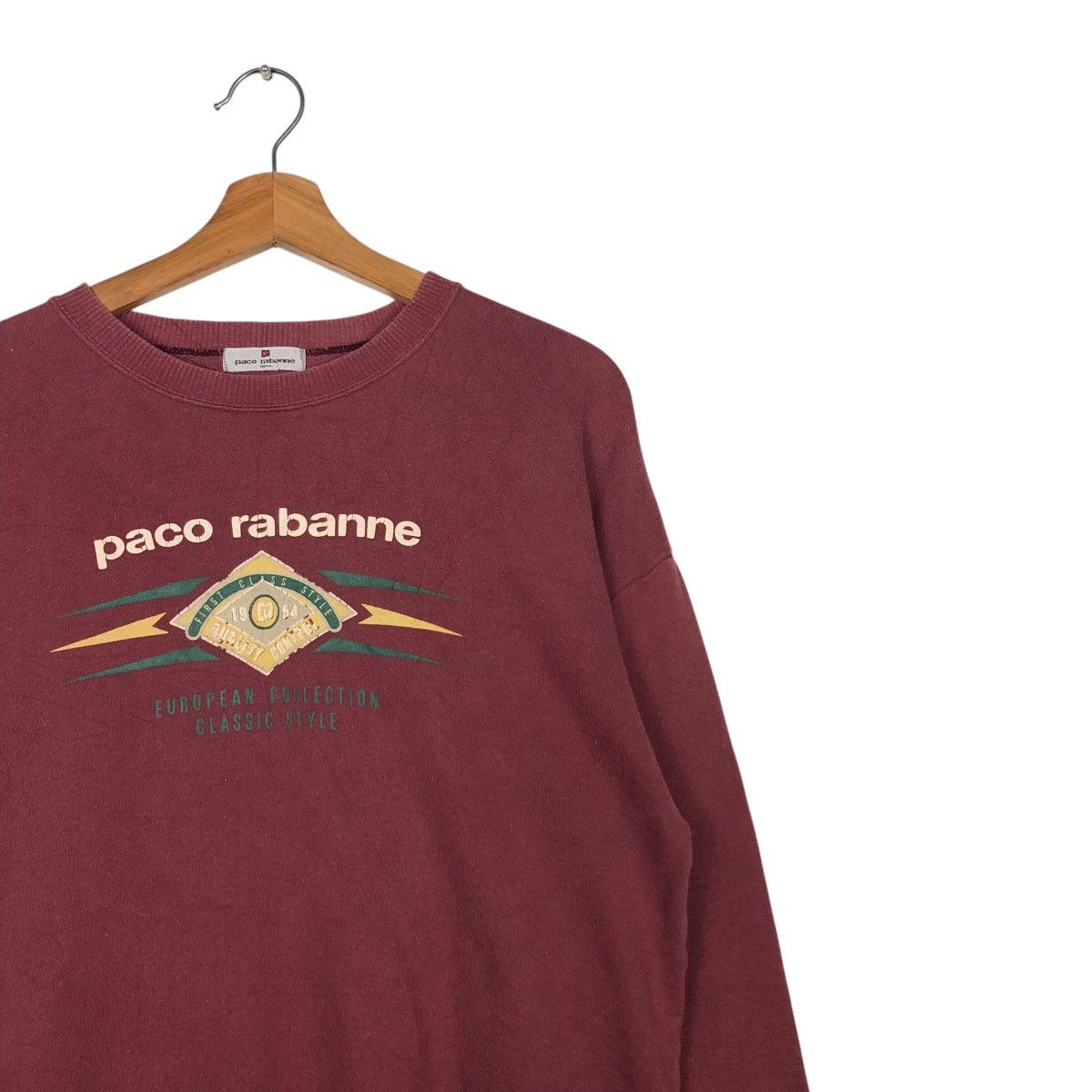 Japanese Brand × Vintage 📌Vintage Sweatshirt Paco Rabanne Big Logo Issey Miyake Size US M / EU 48-50 / 2 - 7 Thumbnail