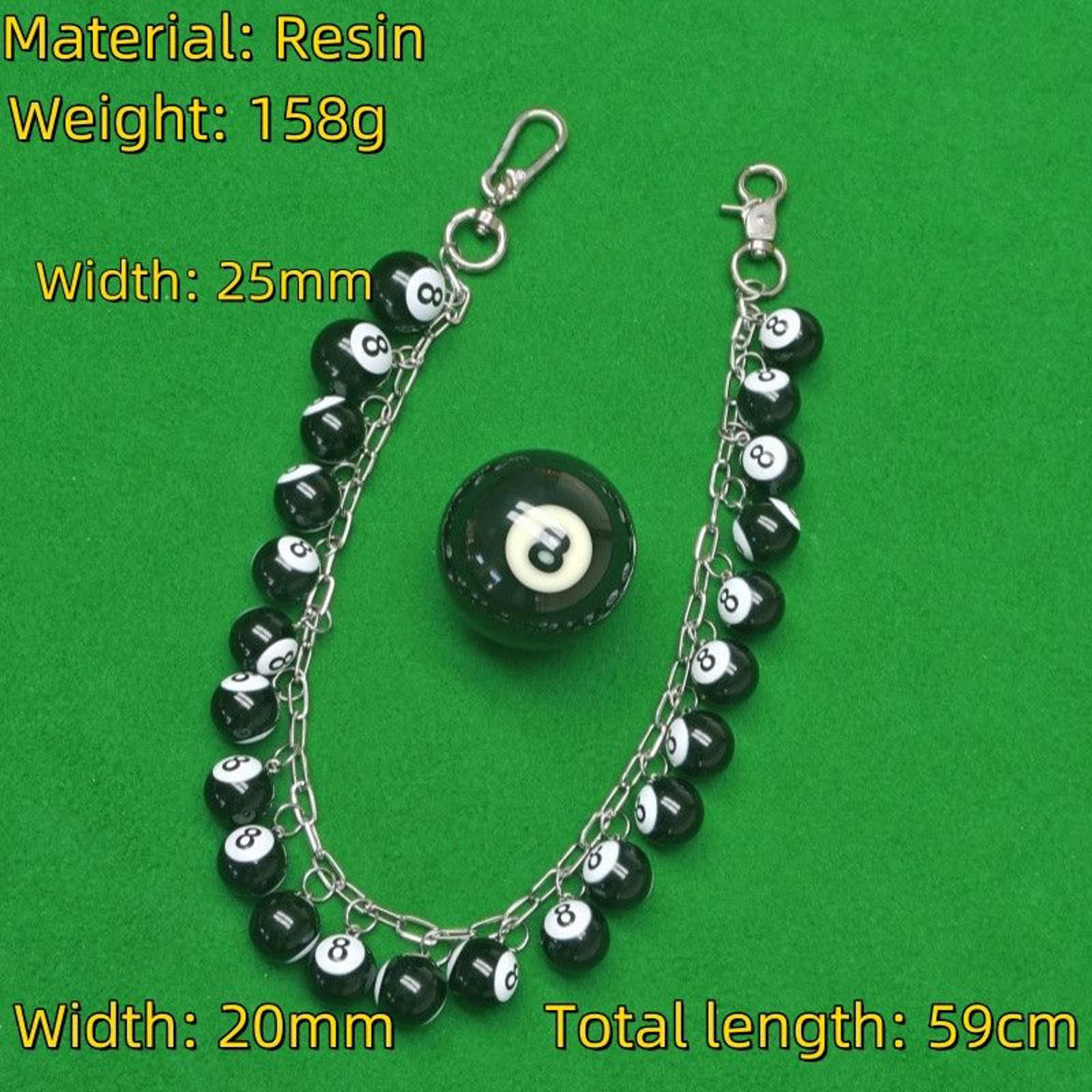 Jewelry DIY Black Eight-Shaped Key Chain Size ONE SIZE - 4 Thumbnail