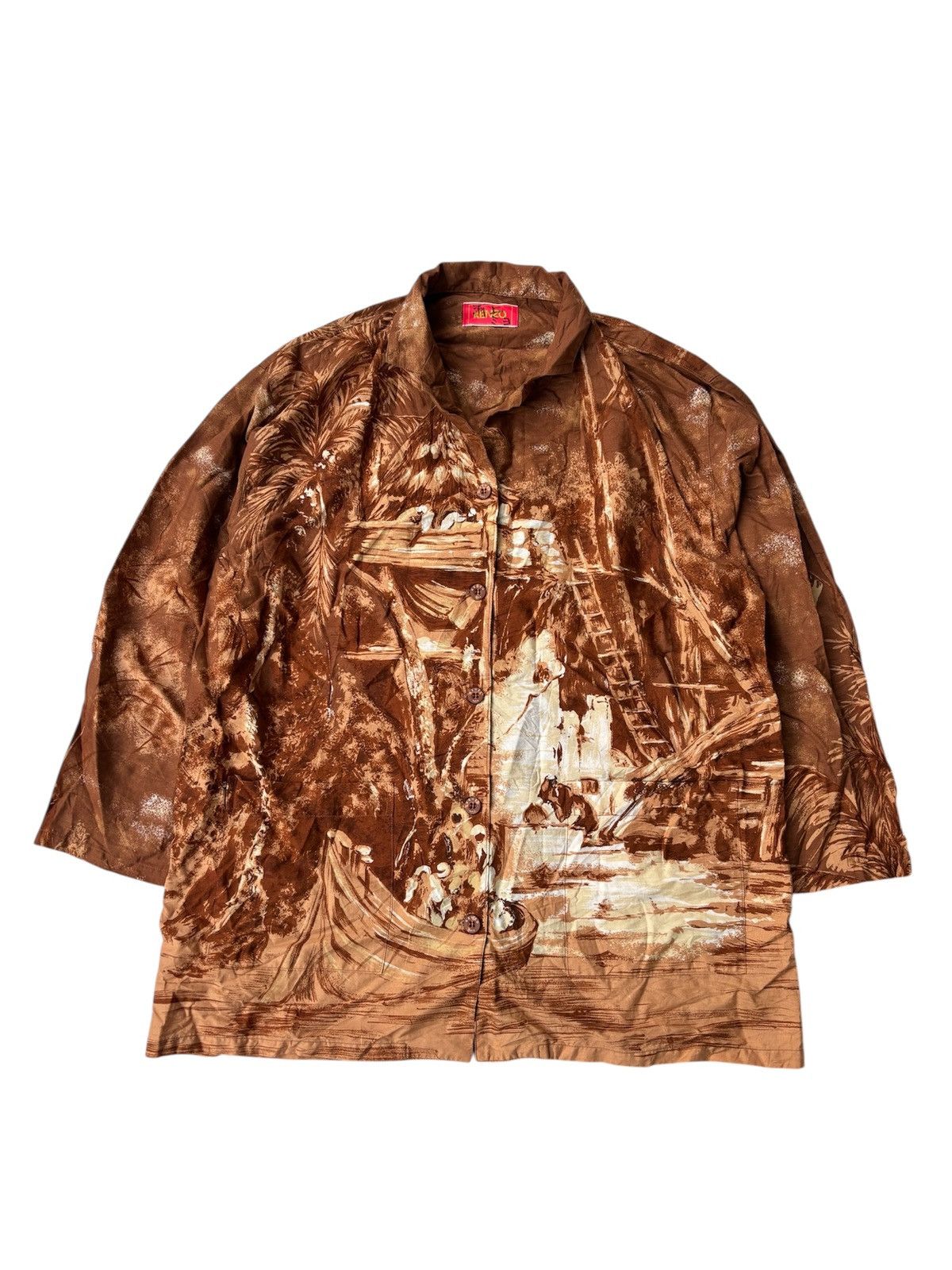 Kenzo Rare kenzo made in japan art button up Size US L / EU 52-54 / 3 - 1 Thumbnail
