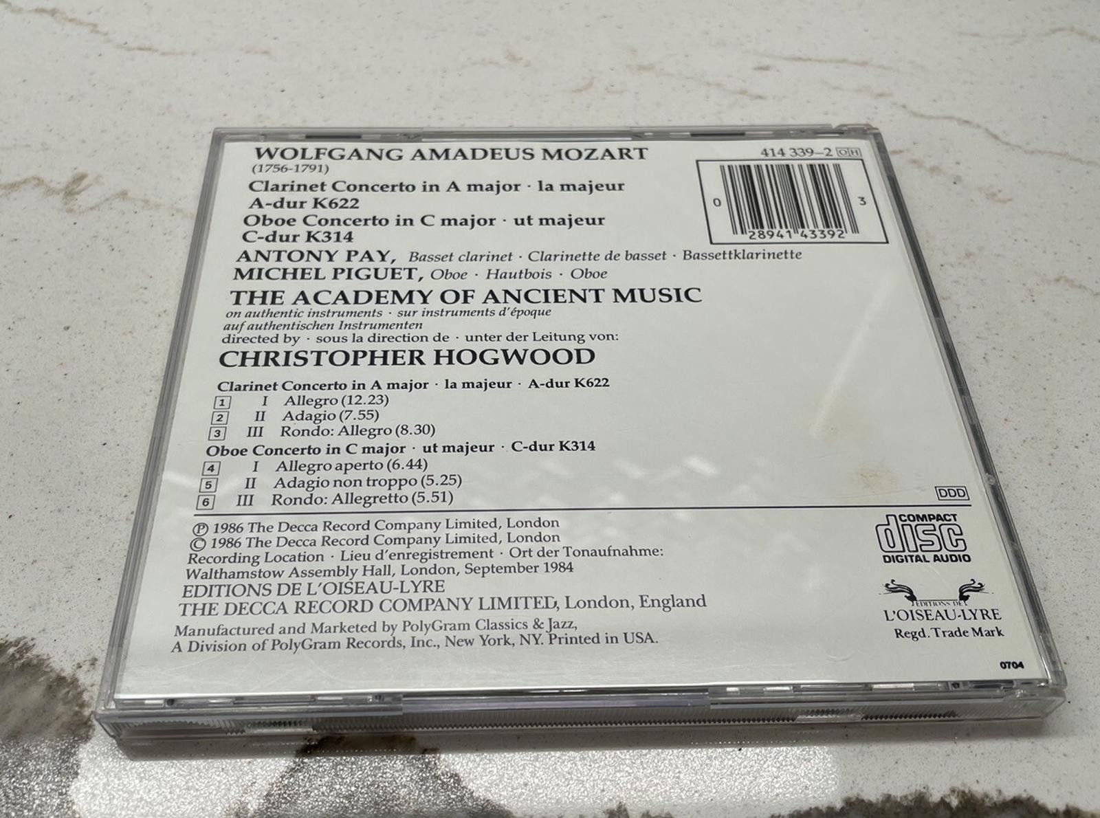 Designer Christopher Hogwood Antony Michel Piguet Mozart Obeo Concert Size ONE SIZE - 2 Thumbnail