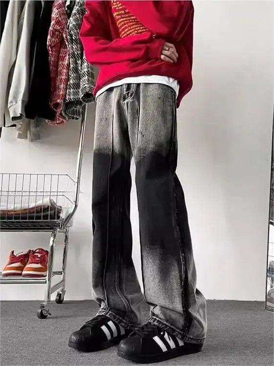 Japanese Brand Retro straight washed gradient jeans Size US 30 / EU 46 - 1 Thumbnail