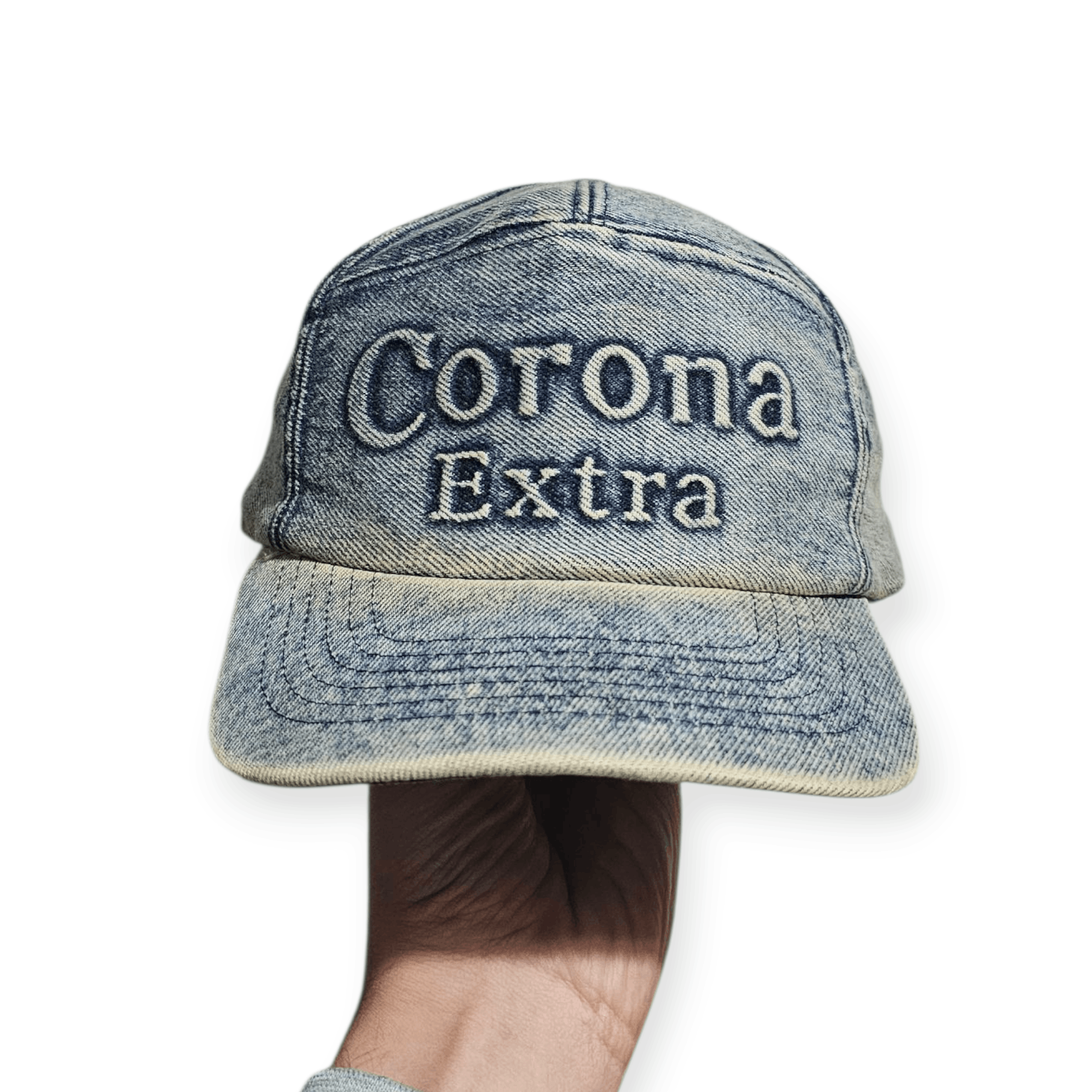 Vintage Corona Extra Beer Denim Hat Size ONE SIZE - 1 Thumbnail
