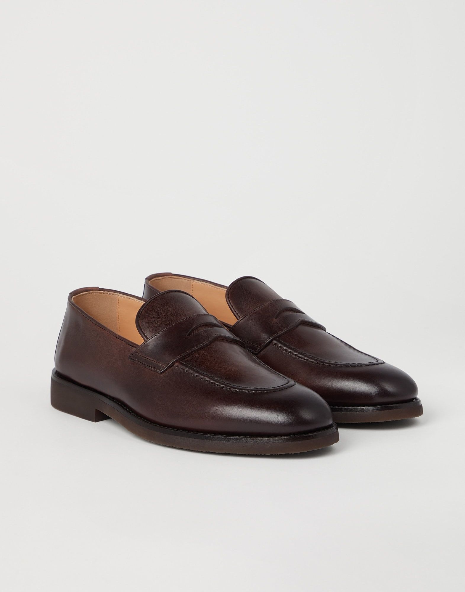 Brunello Cucinelli o1w1db10125 Loafers in Dark Brown Size US 11 / EU 44 - 2 Thumbnail