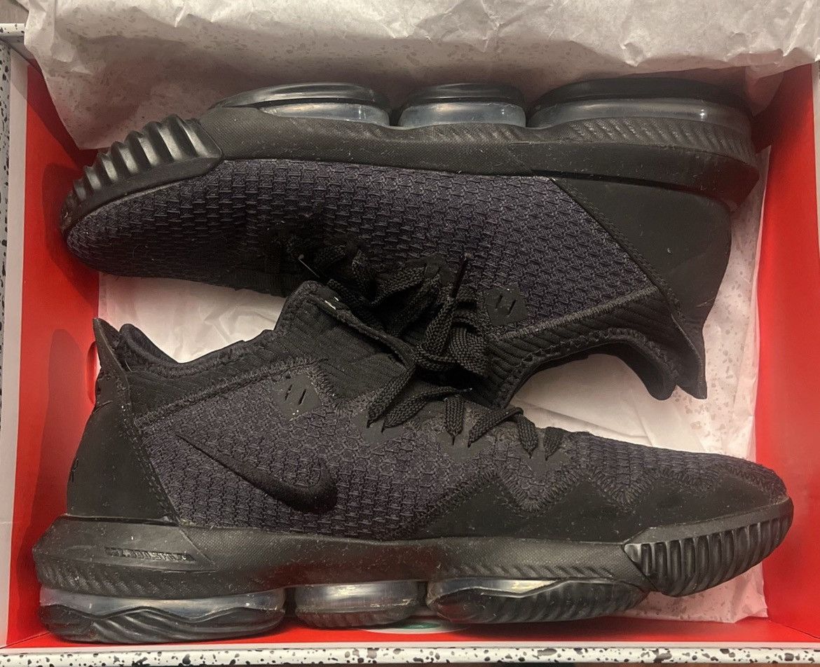 Nike Nike LeBron 16 Triple Black 2019 Size US 12 / EU 45 - 1 Thumbnail