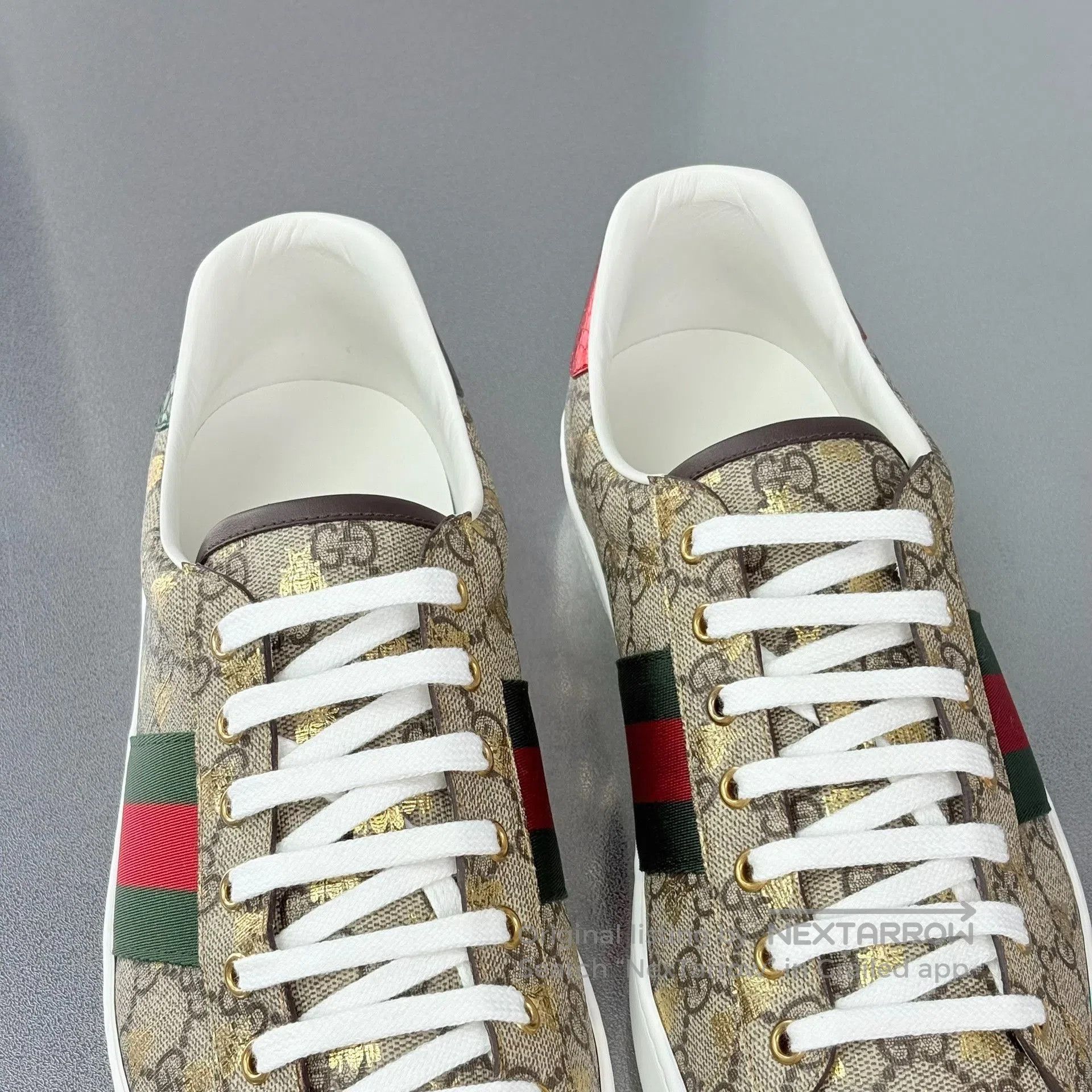 Gucci Gucci Ace Gold Bee Sneakers. Size US 11.5 / EU 44-45 - 3 Thumbnail