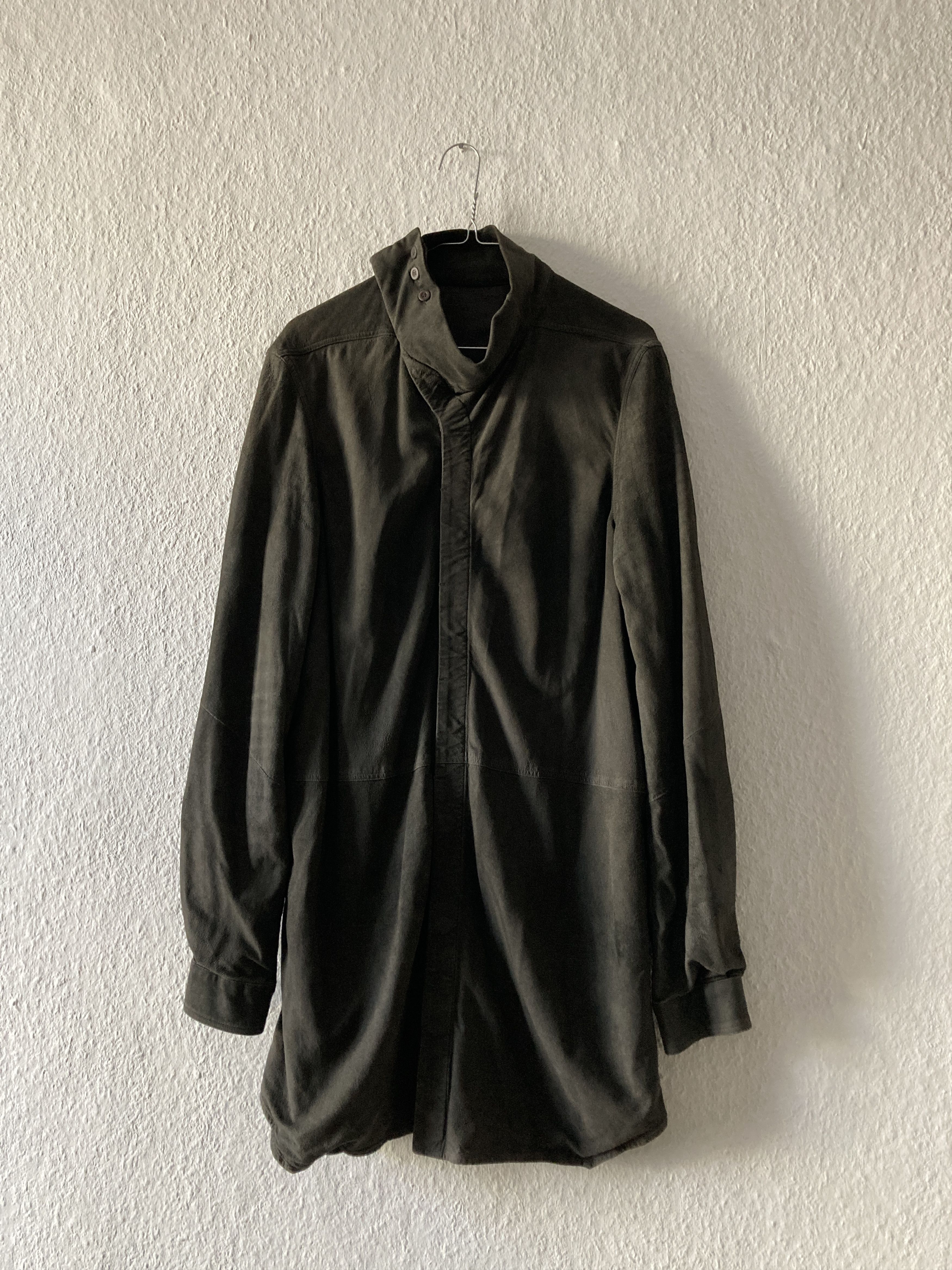 F/W 16 “MASTODON” Blistered Lamb Leather Trench Shirt L/54