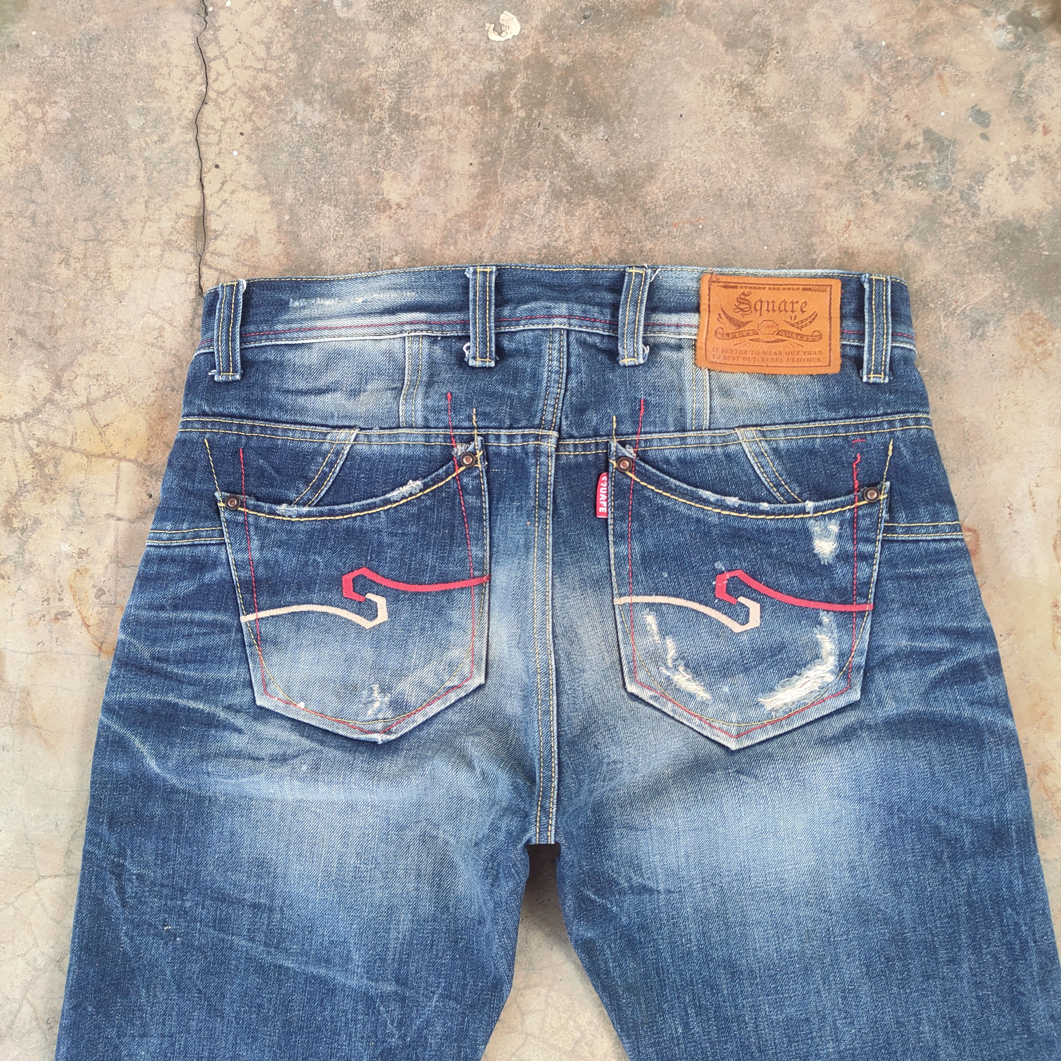 Jean × Vintage W34 VINTAGE JAPANESE FADED DISTRESSED JEAN PANTS Size US 34 / EU 50 - 10 Thumbnail