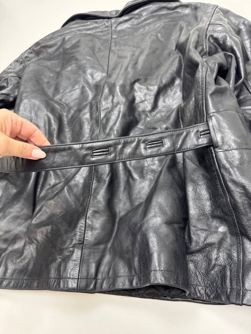 Vintage vintage leather men's jacket 90s Size US XL / EU 56 / 4 - 9 Thumbnail