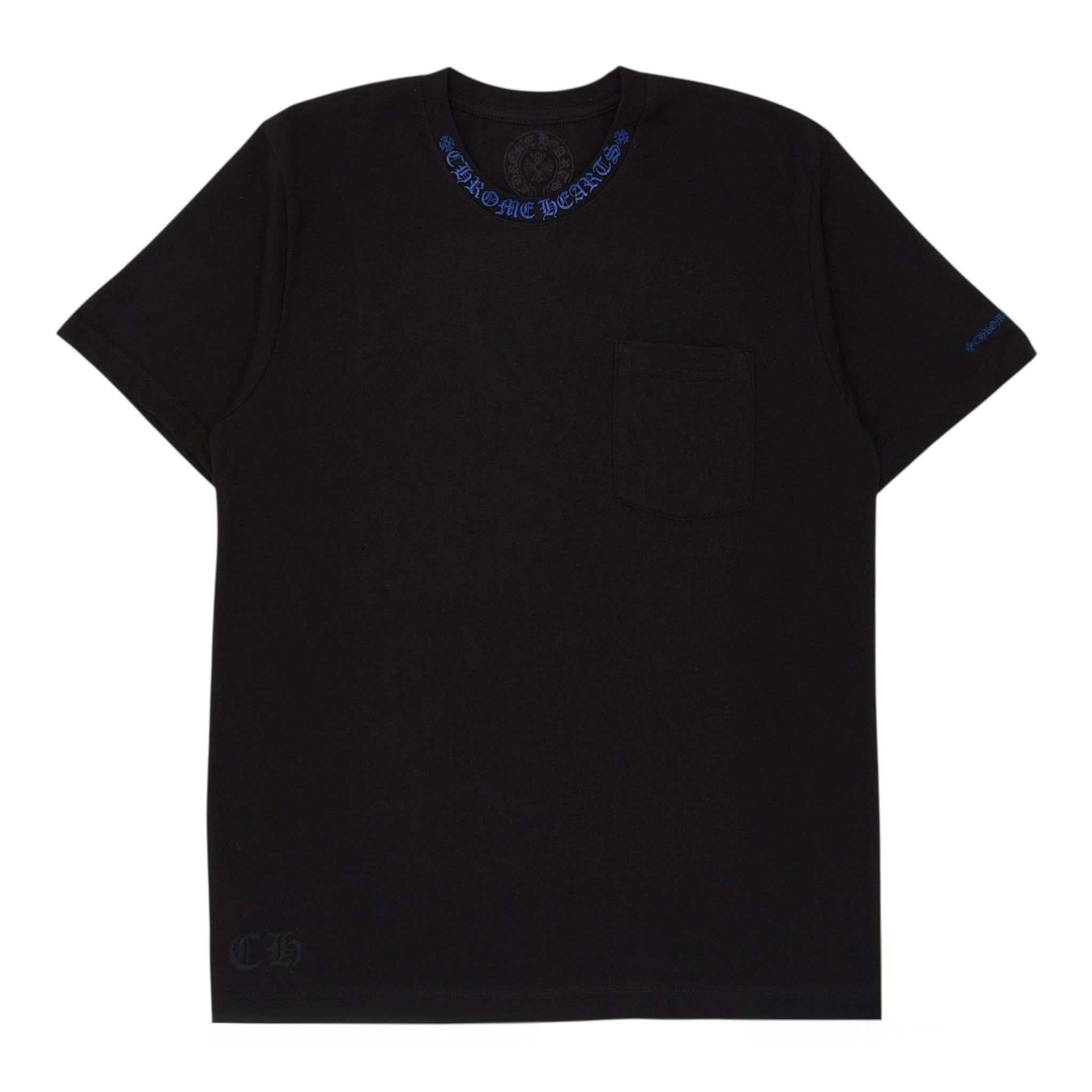 Chrome Hearts Neck Logo Pocket Short Sleeve Tee Shirt Black Blue Size US L / EU 52-54 / 3 - 1 Thumbnail