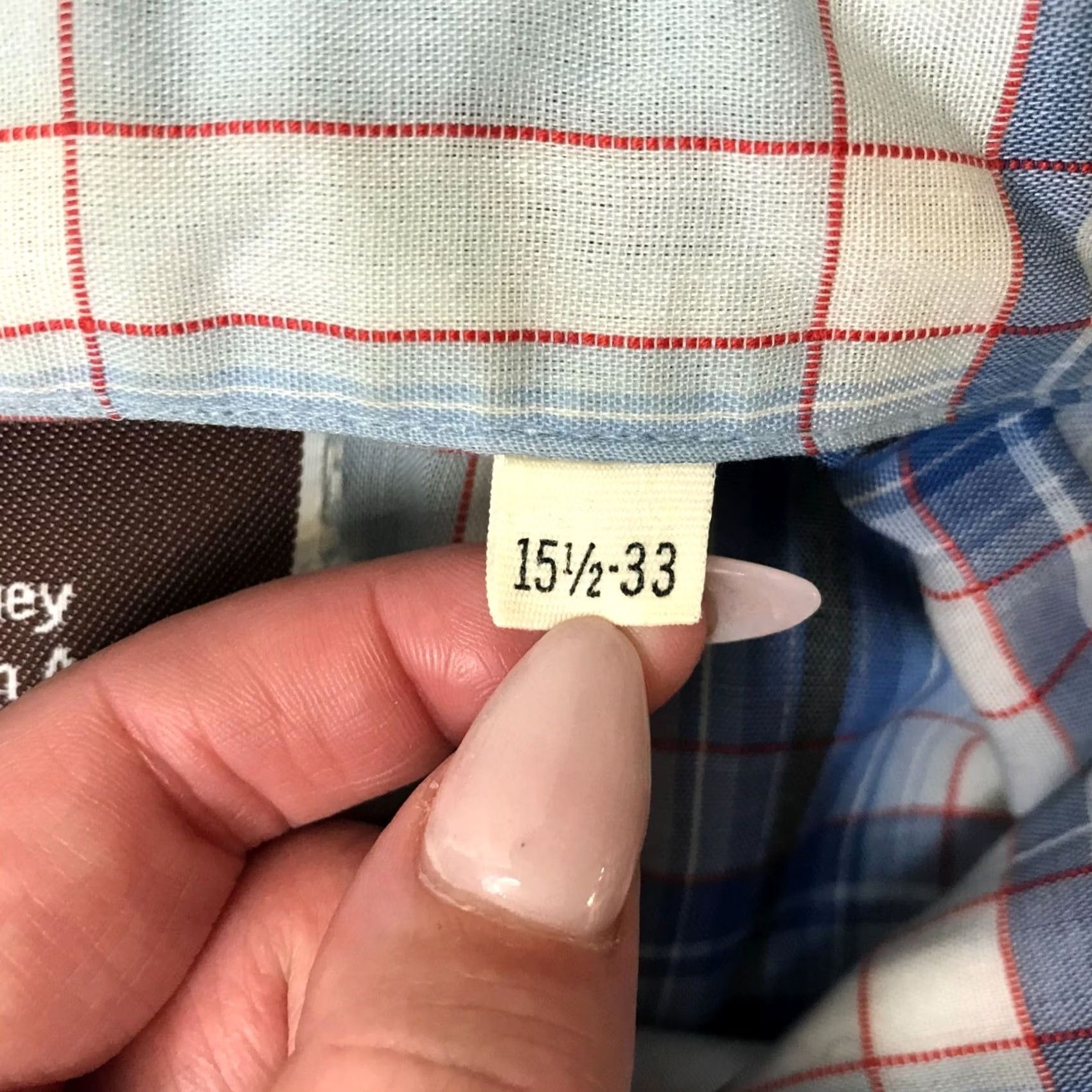 Vintage VINTAGE JCPENNY MEN'S 15 1/2-33 BLUE WESTERN SNAP SHIRT LONG SLEEVE W/ POCKETS Size US L / EU 52-54 / 3 - 7 Thumbnail