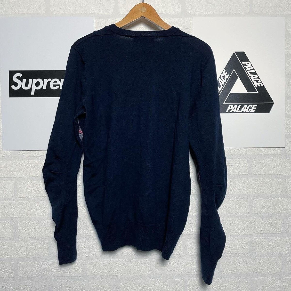 Burberry Burberry Brit Cotton Sweater Jumper Size M Big Print Navy Size US M / EU 48-50 / 2 - 2 Thumbnail