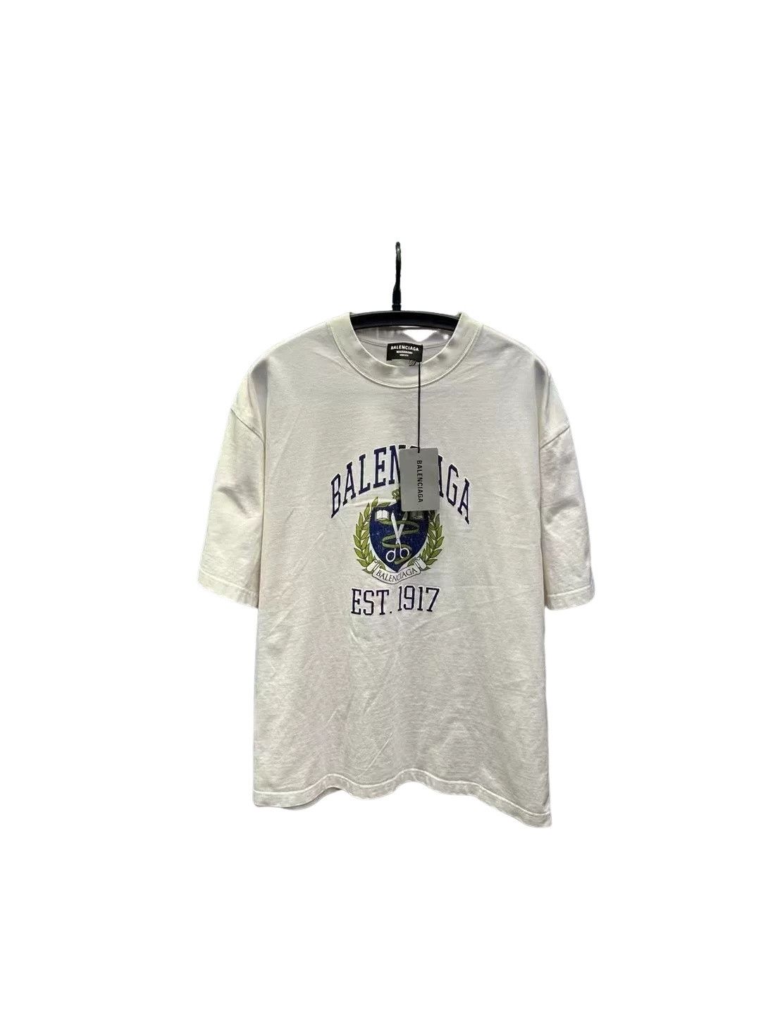 Balenciaga Balenciaga Scissors Shield Logo T-Shirt Size S Size US S / EU 44-46 / 1 - 1 Thumbnail