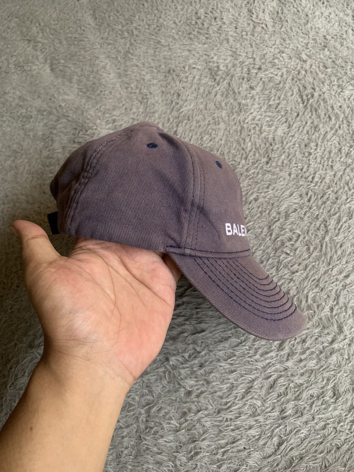 Balenciaga Balenciaga Embroidered Logo Washed Navvy Cap Hat Size ONE SIZE - 2 Thumbnail