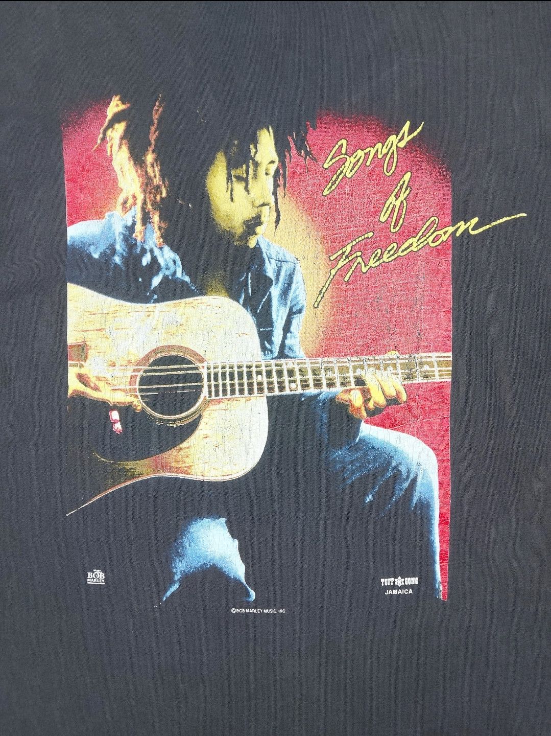 Bob Marley Vintage 90s Bob Marley Song Of Freedom Jamaica Single-Stitch Size US M / EU 48-50 / 2 - 2 Thumbnail