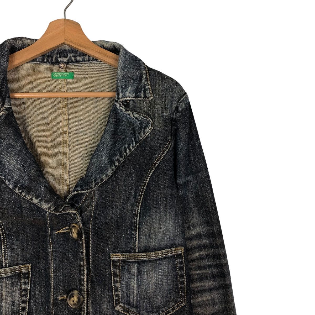 Japanese Brand 🔥CROPPED BIKER DENIM JACKET UCOB ISSEY MIYAKE Size M / US 6-8 / IT 42-44 - 6 Thumbnail