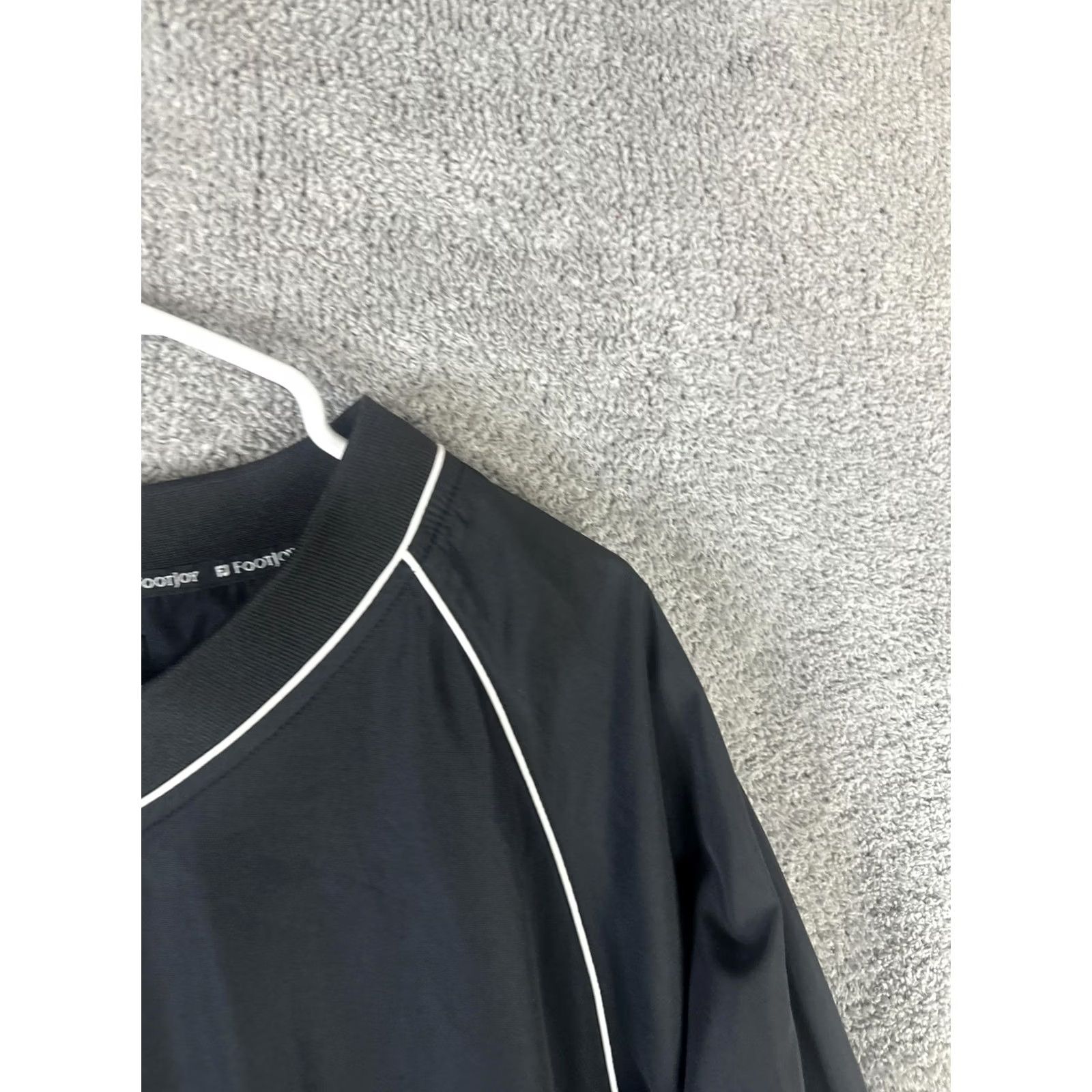 Footjoy FootJoy Windbreaker Jacket Mens Large Black V Neck Pullover Golf FJ Logo Size US L / EU 52-54 / 3 - 4 Thumbnail