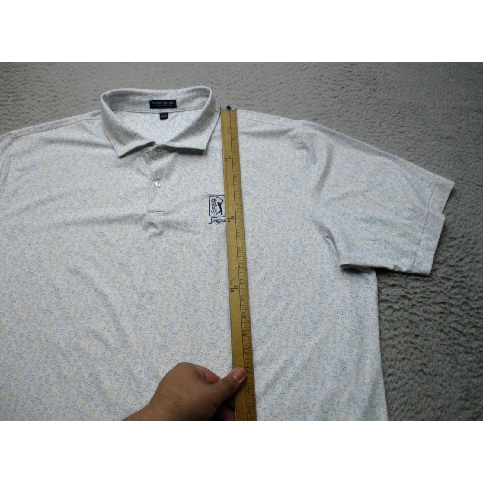 Peter Millar Peter Millar Golf Polo Shirt Mens 2XL Floral TPC Sawgrass Performance Stretch Size US XXL / EU 58 / 5 - 4 Thumbnail