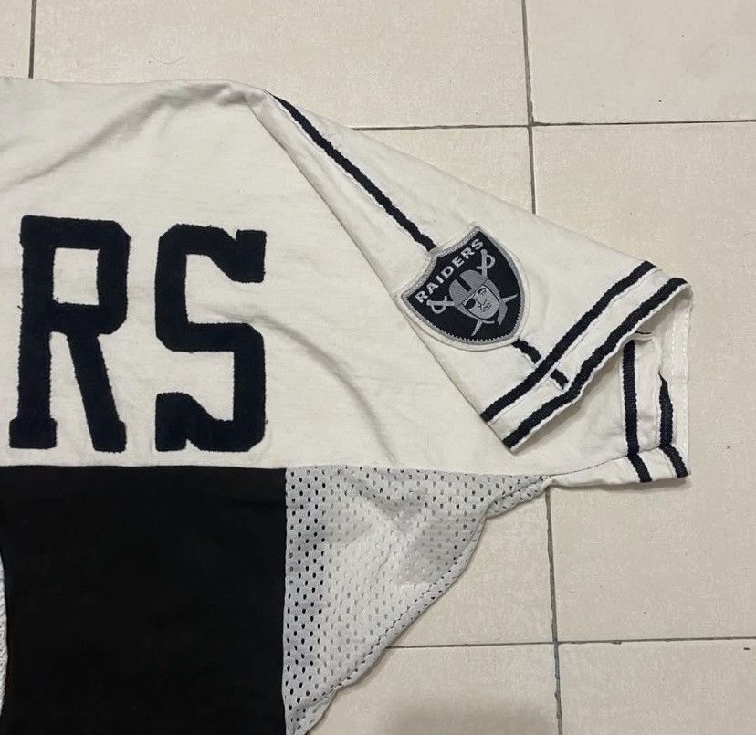 Vintage Vintage 90s Oakland Raiders Leather Suede Jersey Size US XL / EU 56 / 4 - 3 Thumbnail