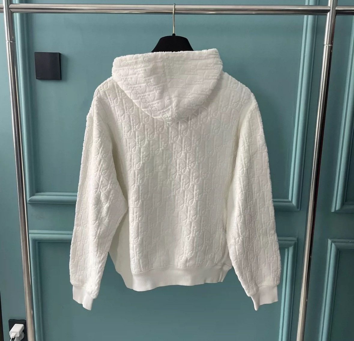 Dior Dior white logo monogram hoodie Size US M / EU 48-50 / 2 - 2 Thumbnail