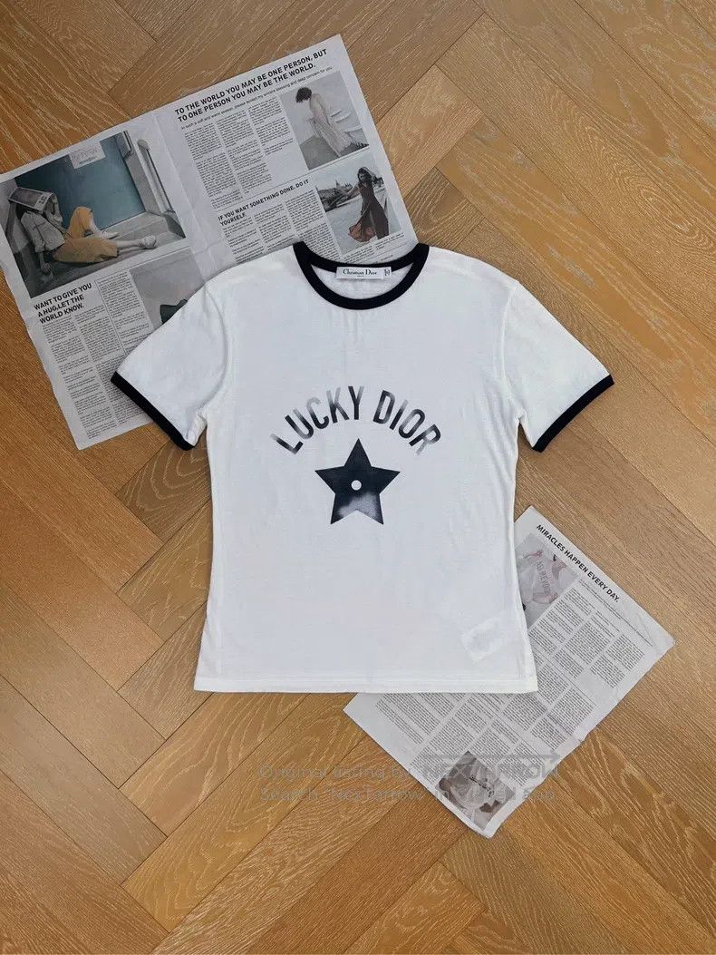 Other Dior White Lucky Star Little Bee CD Printed T-shirt Size S / US 4 / IT 40 - 1 Thumbnail