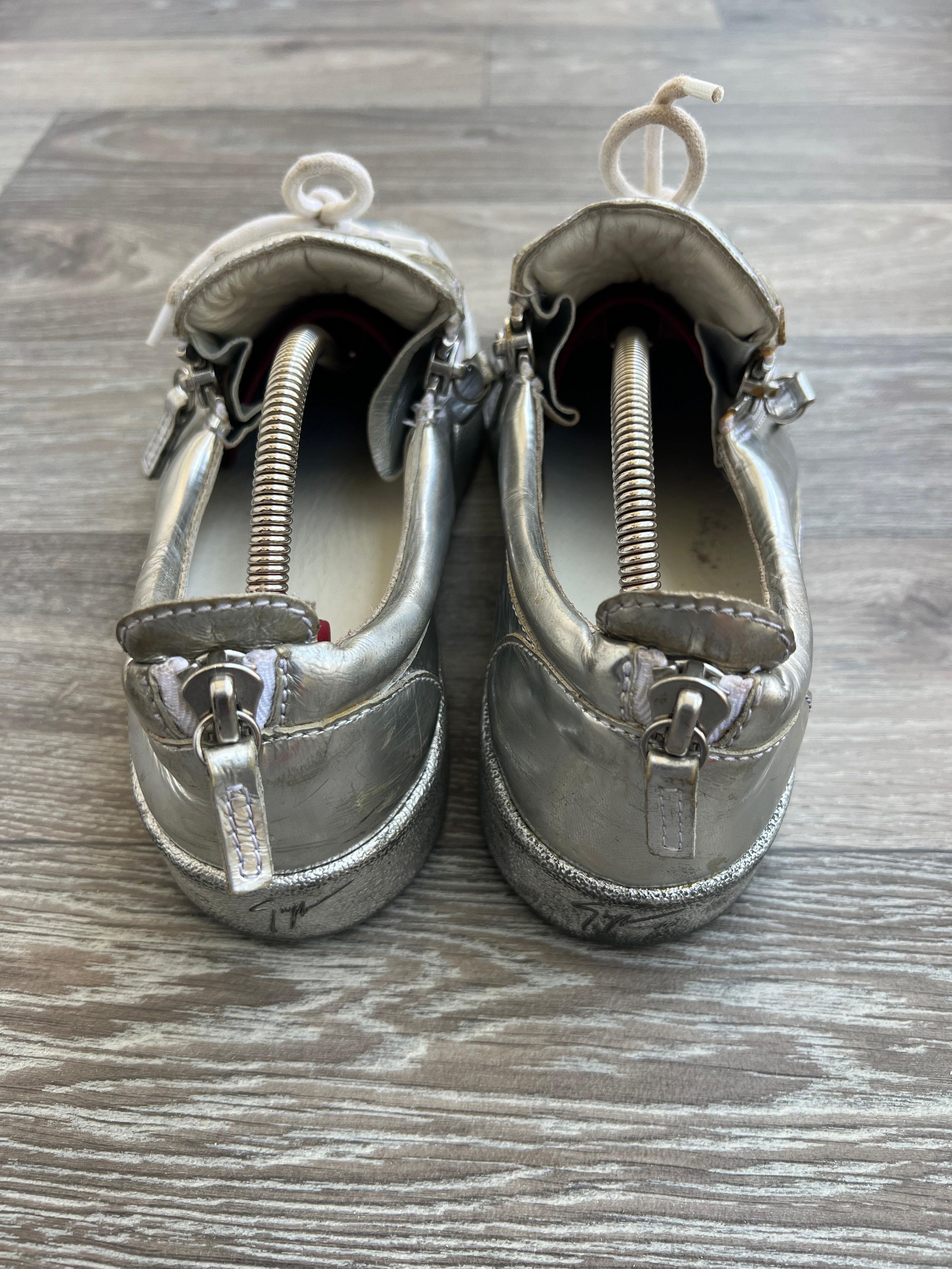 Giuseppe Zanotti Giuseppe Zanotti Frankie Metallic Leather Sneakers Sz 44 Size US 11 / EU 44 - 6 Thumbnail