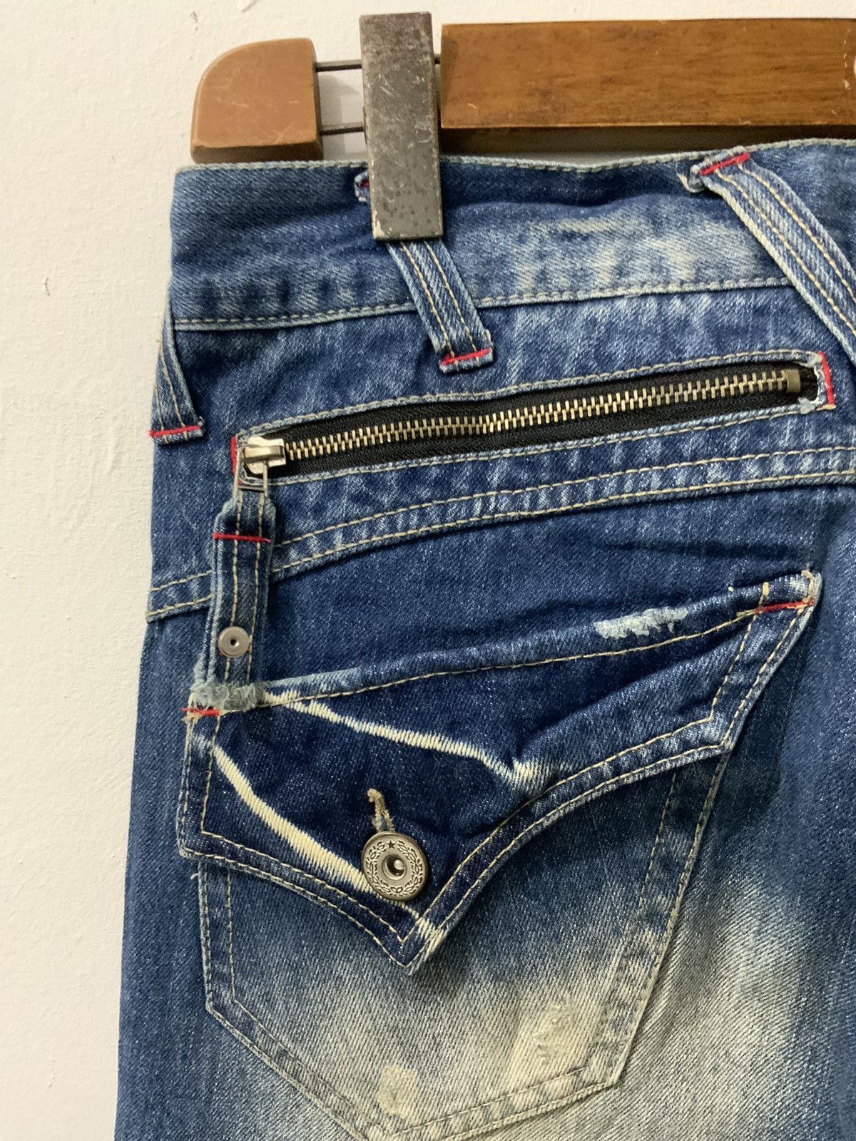 If Six Was Nine Lucky Store Patches Avant Garde Jeans Size US 30 / EU 46 - 19 Thumbnail
