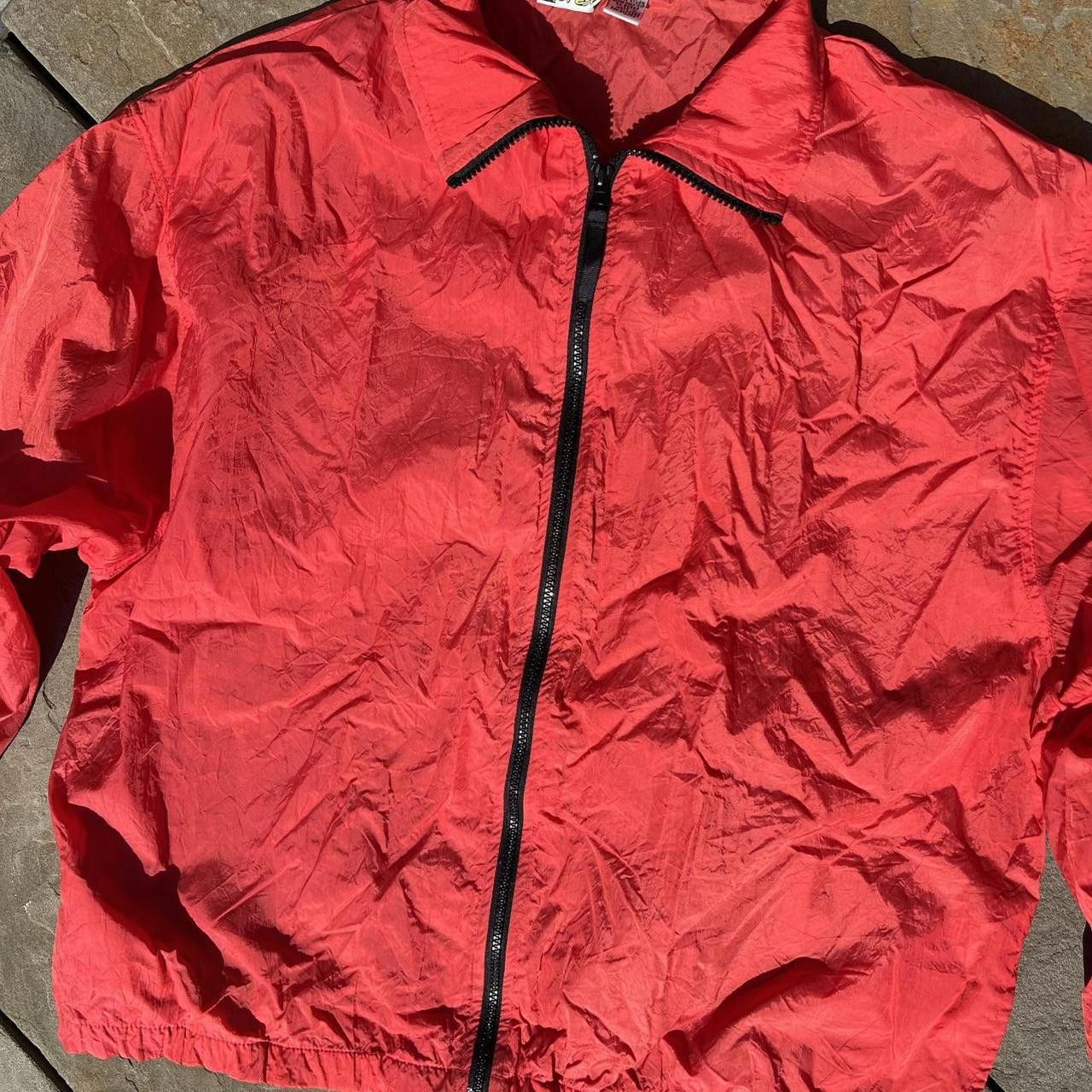 Vintage Vintage 90s European Red Black Windbreaker Track Jacket Size US M / EU 48-50 / 2 - 2 Thumbnail