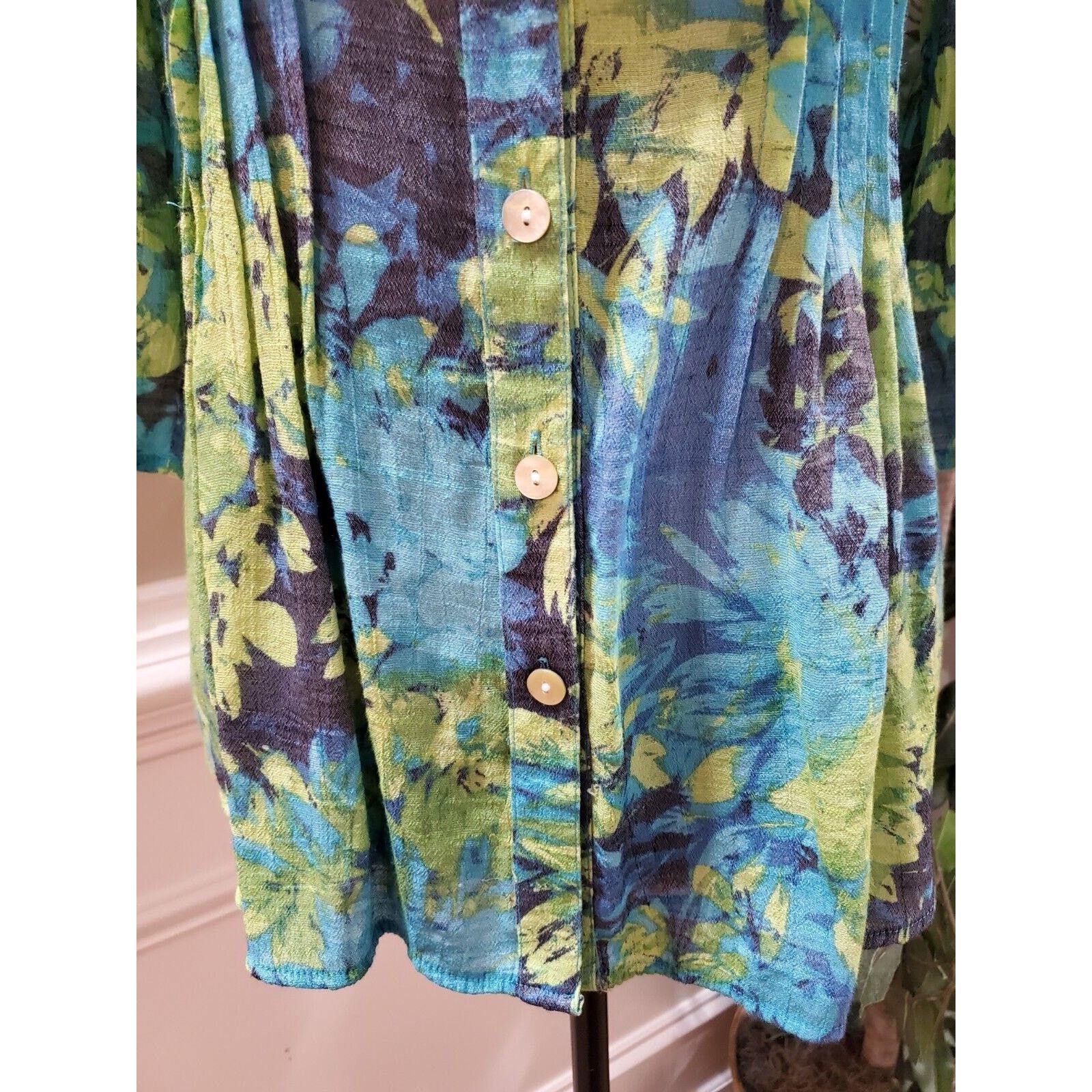 Other Ruby Rd. Floral Viscose Long Sleeve Button Down Shirt Small Size S / US 4 / IT 40 - 3 Thumbnail