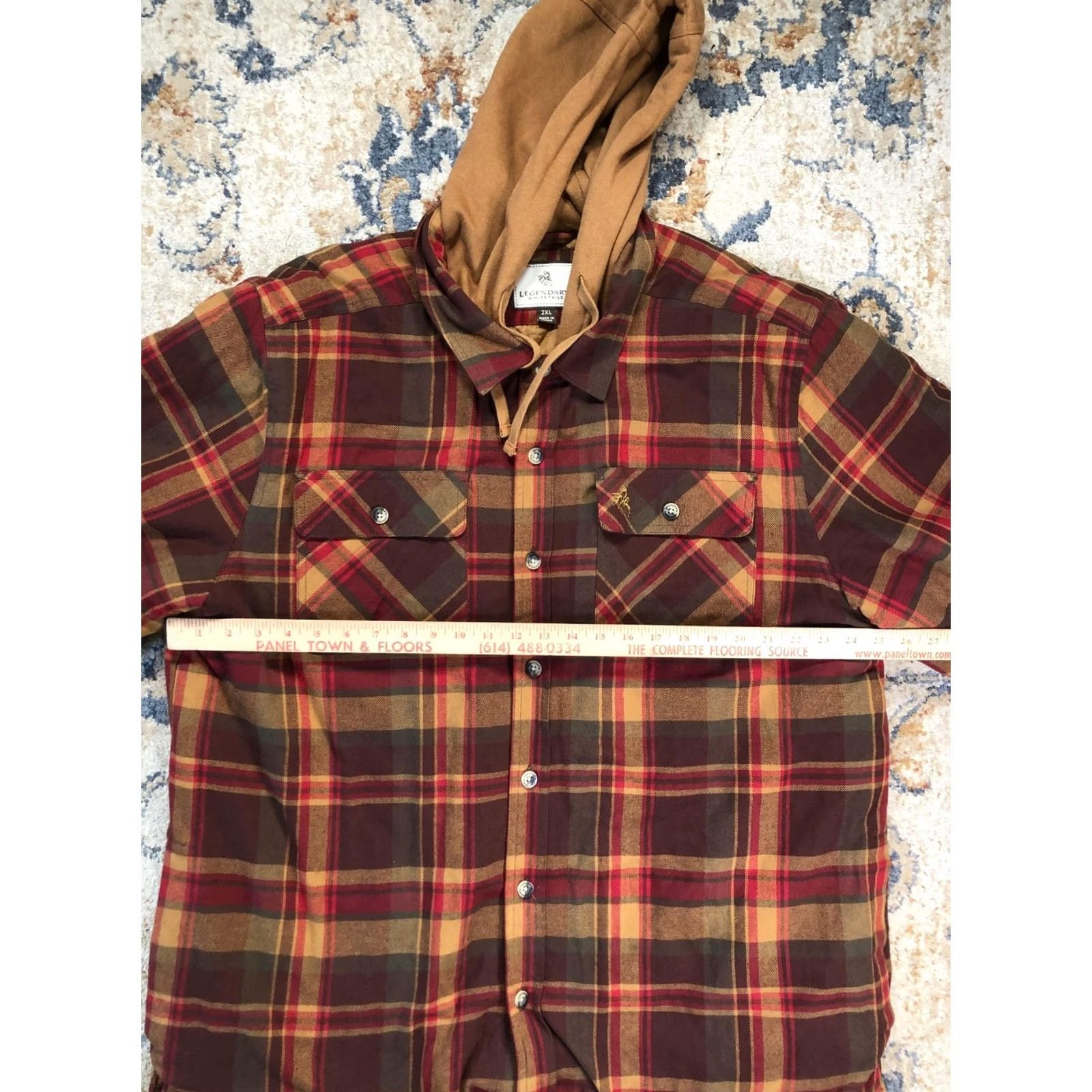 Vintage Legendary Whitetails Jacket Mens 2XL Brown Plaid Flannel Hooded Lined Outdoor Style Parka Jacket Size US XXL / EU 58 / 5 - 7 Thumbnail