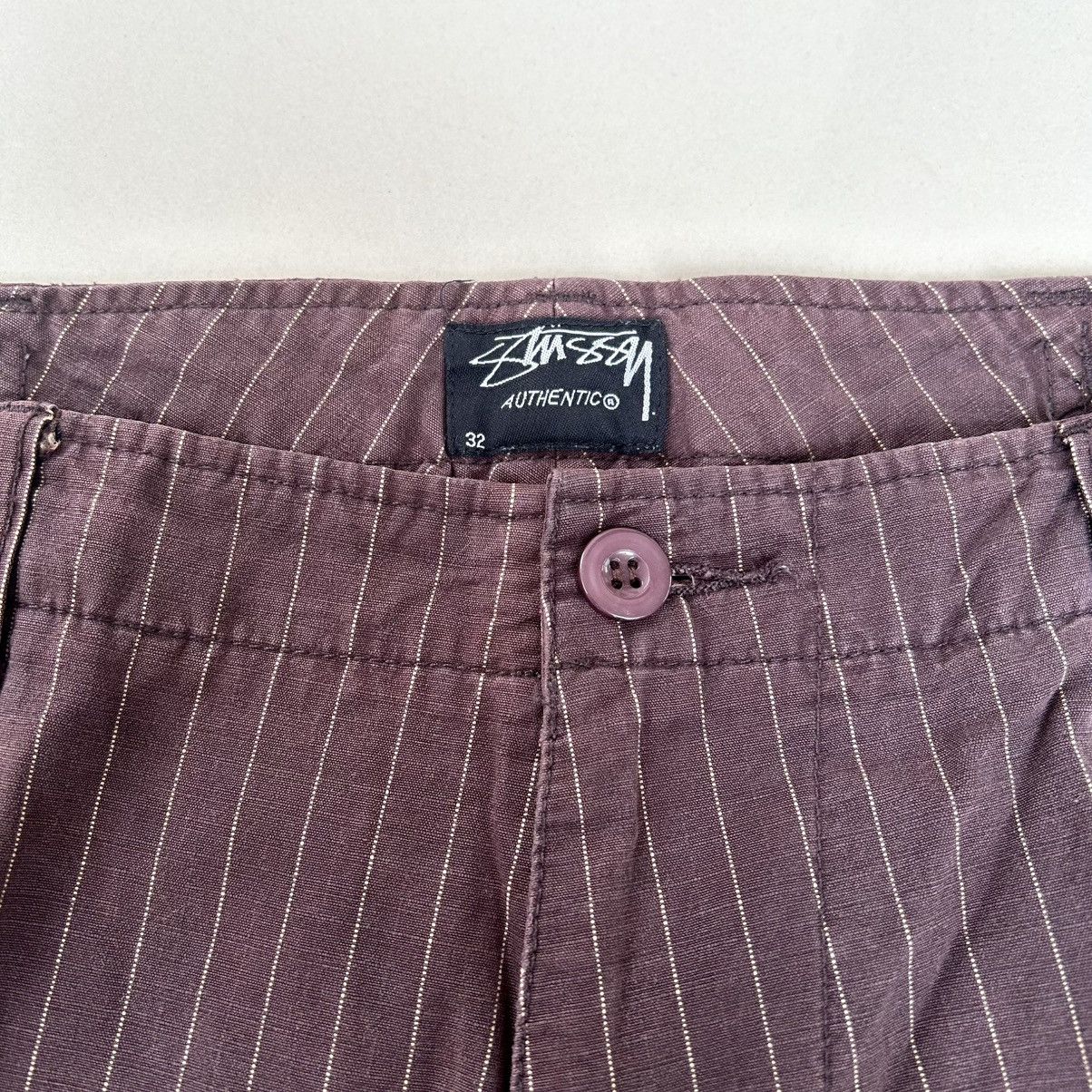 Stussy Vintage Shortpants Cargo Stussy Stripe Size US 33 - 6 Thumbnail