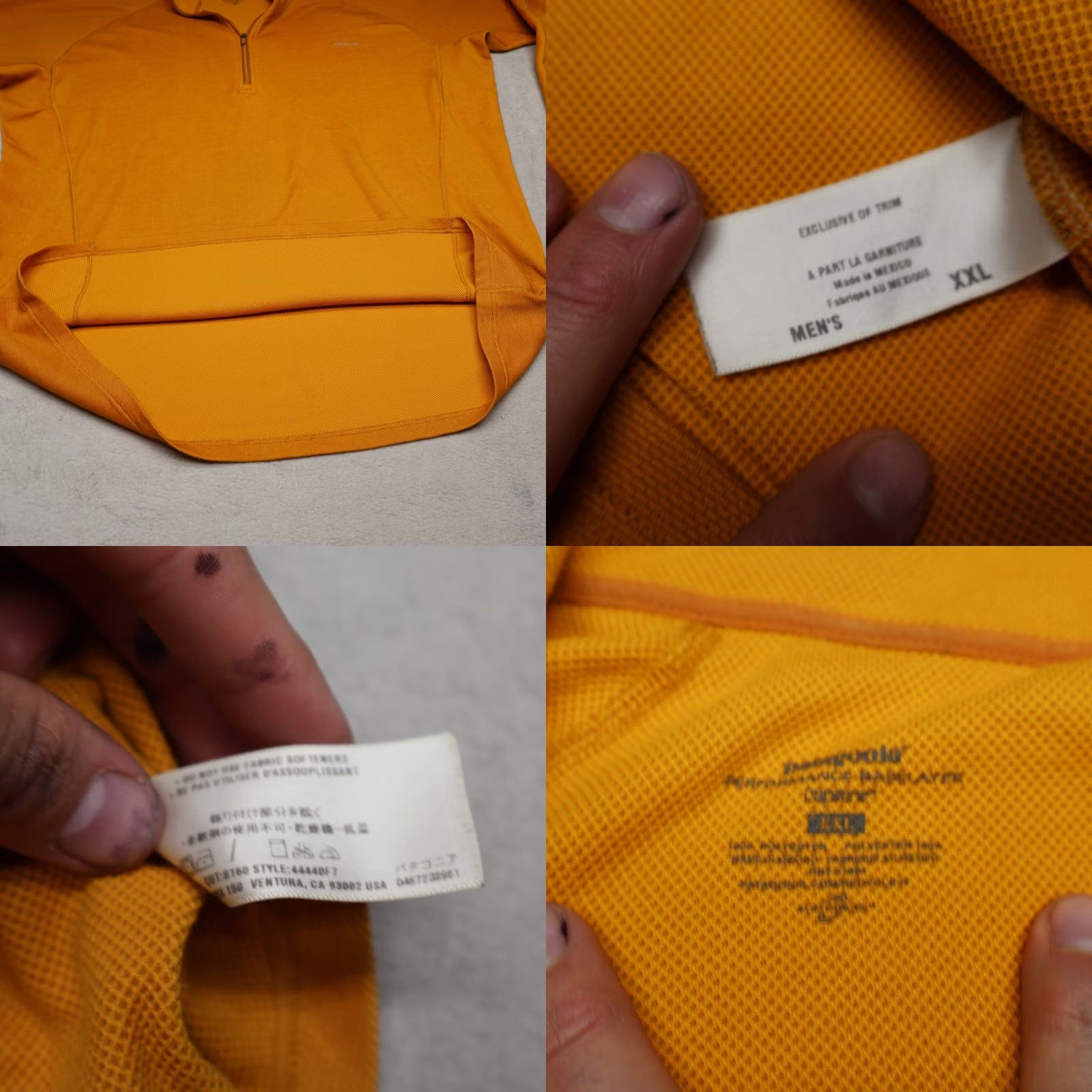 Patagonia Patagonia Shirt Men XXL Yellow Capilene 1/4 Zip Pullover Baselayer Size US XXL / EU 58 / 5 - 8 Thumbnail