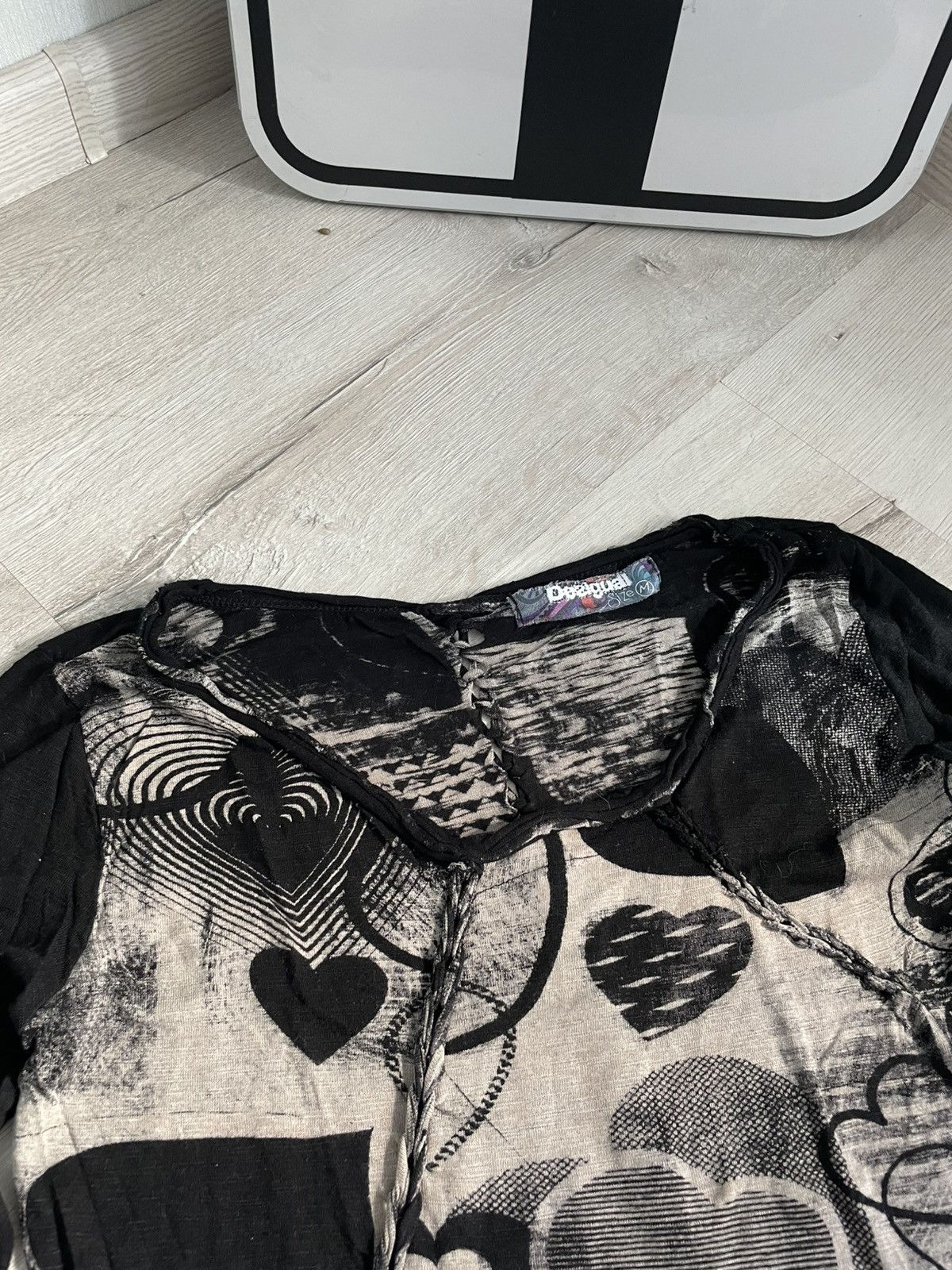 Desigual × If Six Was Nine Vintage Cyber Y2k Desigual Longsleeve Full Print 2000s Grung Size M / US 6-8 / IT 42-44 - 6 Thumbnail