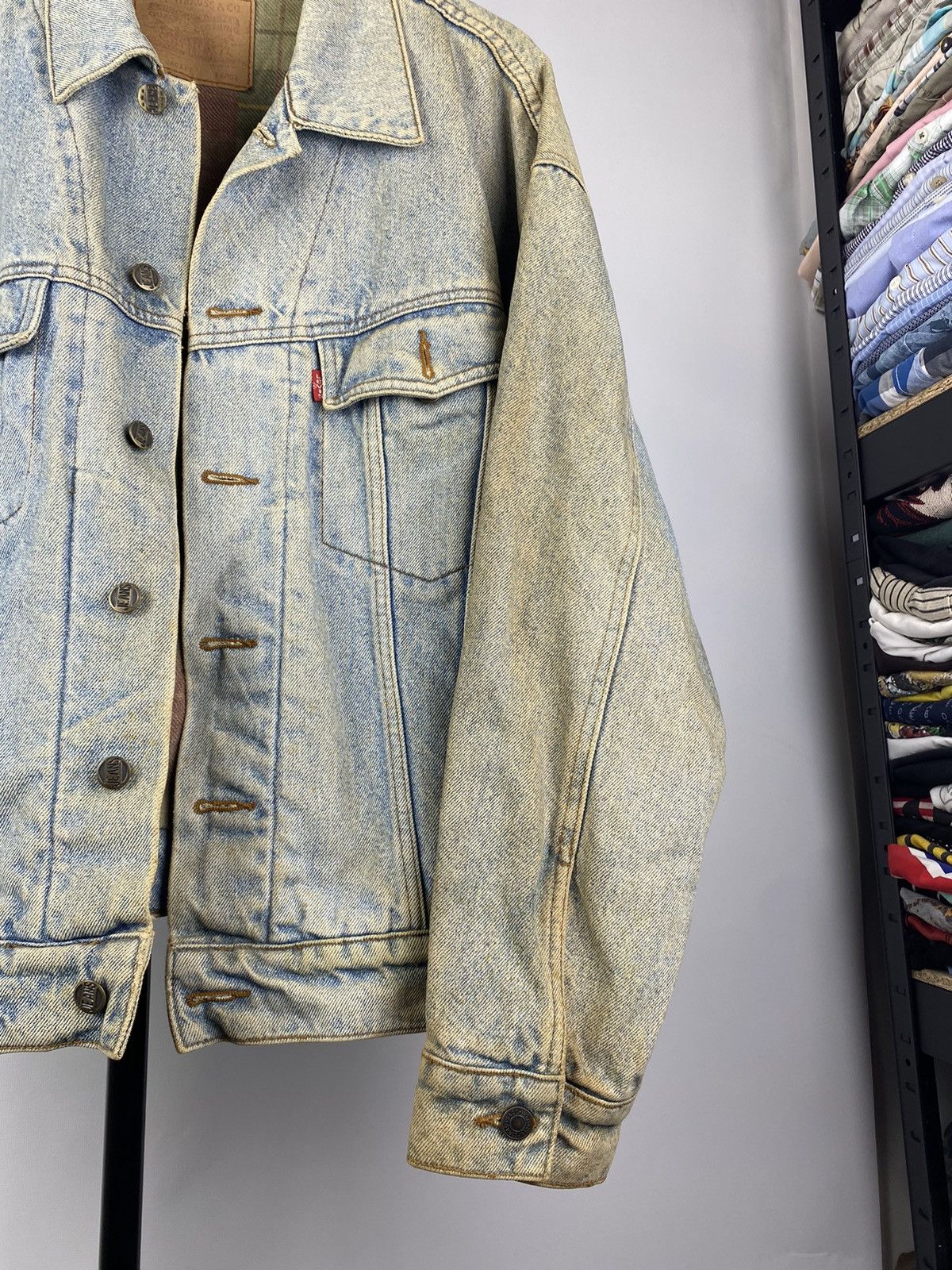 Levi's × Vintage 80s🔥Levis 598 Usa Blue Dirty Vntg Insulated Denim Jacket Size US L / EU 52-54 / 3 - 3 Thumbnail