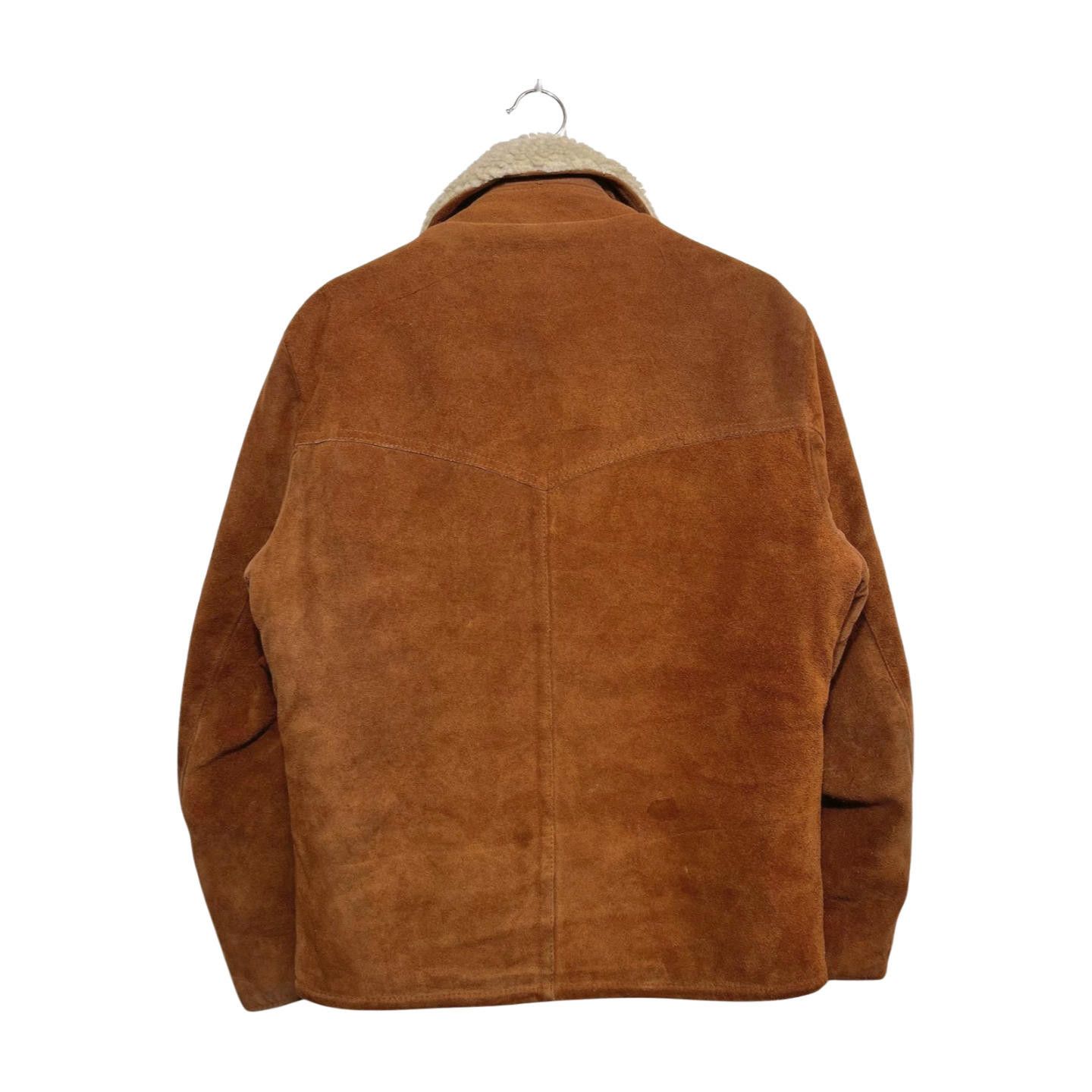 Vintage 70s Wellington Sherpa Rancher Suede Jacket 40 Talon